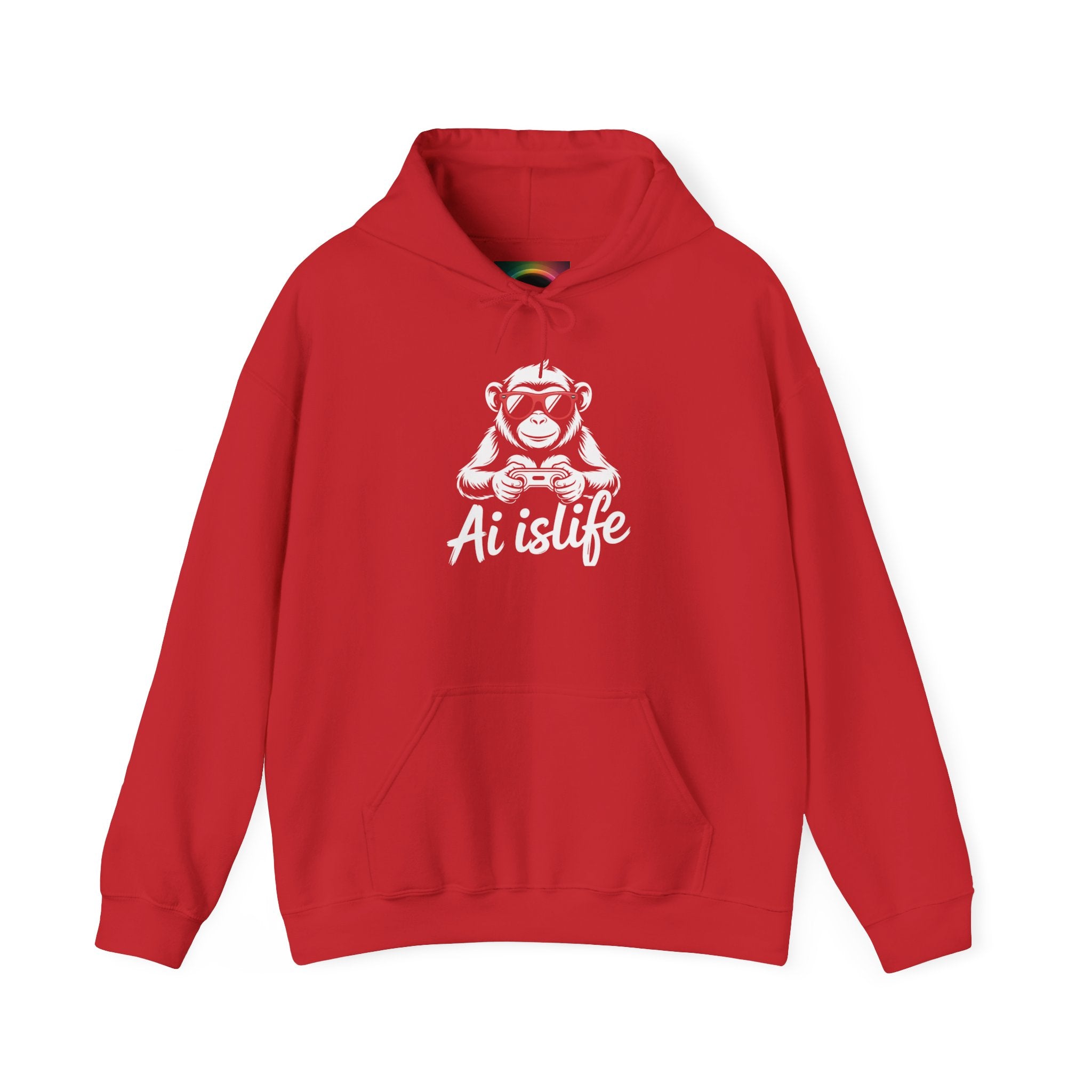 AI is Life "GAMER CHIMP ELITE" Unisex Graphic Pullover Hoodie