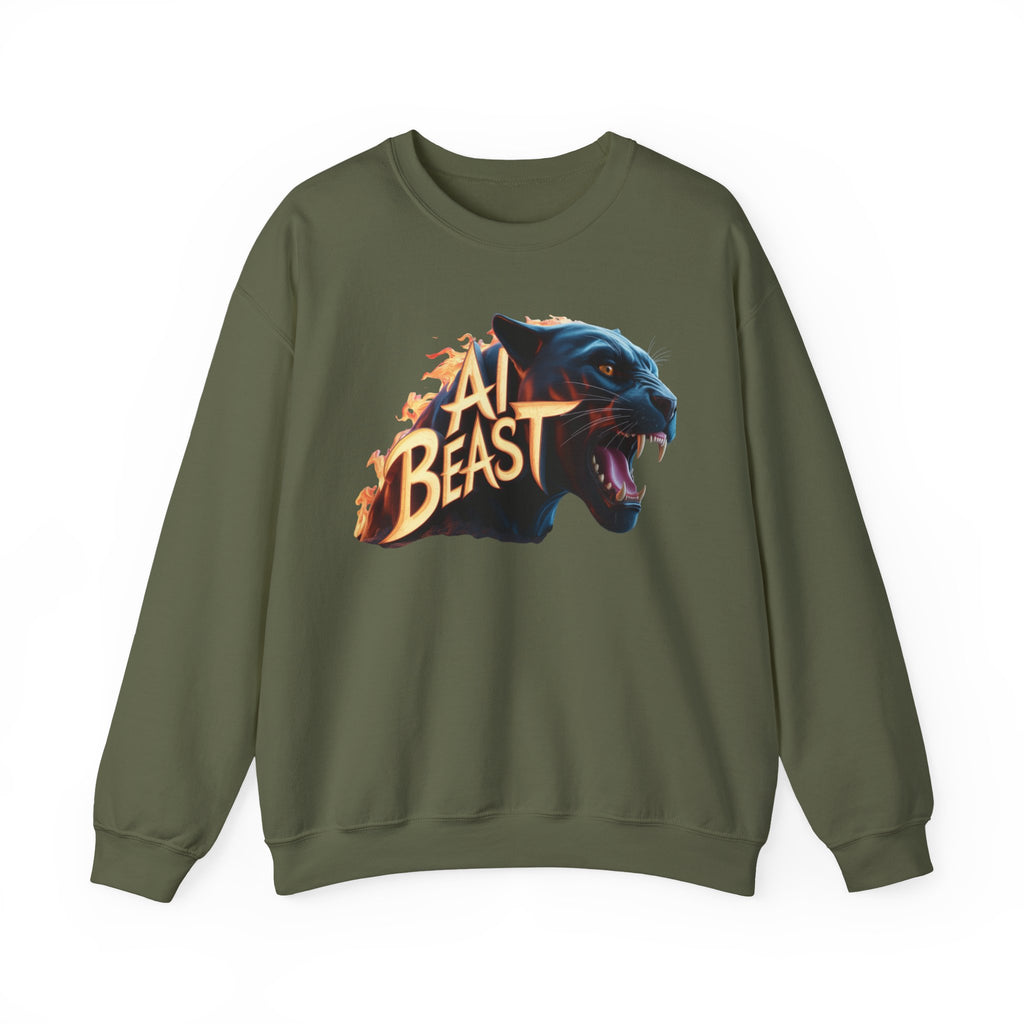 AI BEAST  "Wildfire Algorithm" Unisex Heavy Blend™ Crewneck Sweatshirt