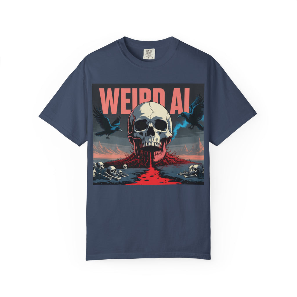 Weird AI  "Skeleton Volcano Edition”  Unisex Garment-Dyed T-shirt