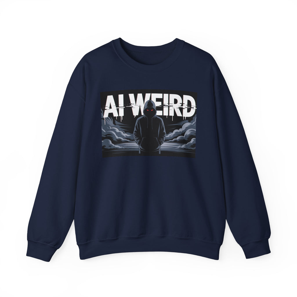 AI WEIRD – “DARK DATA ENTITY” Unisex Heavy Blend™ Crewneck Sweatshirt
