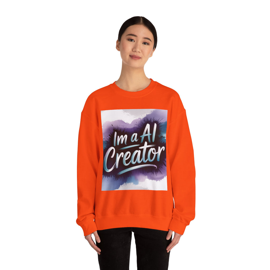 I’m a AI Creator "DIGITAL BRUSHSTROKE" Unisex Garment-Dyed Sweatshirt