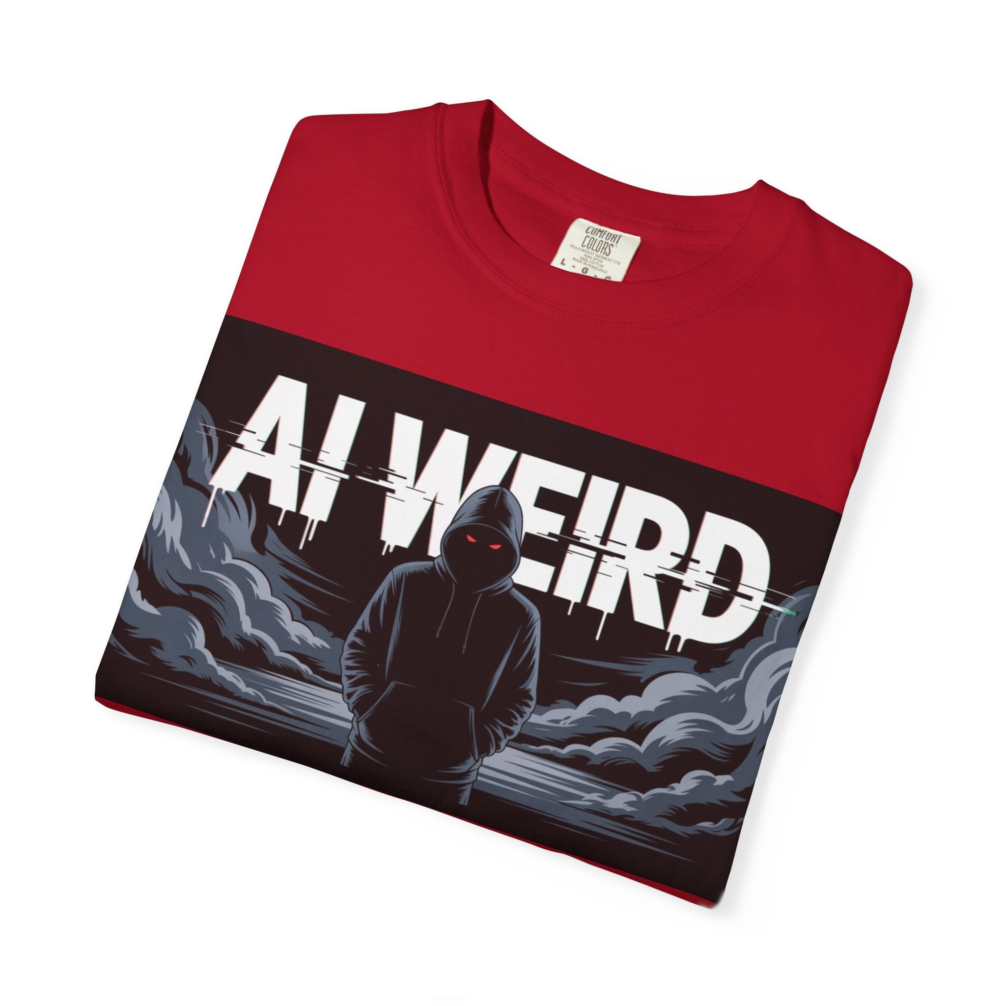 AI WEIRD – “DARK DATA ENTITY” Unisex Garment-Dyed T-shirt