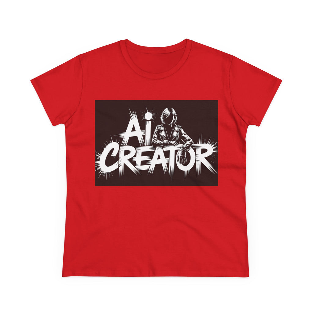 AI Creator  "Digital Rebel" Women's Midweight Cotton Tee