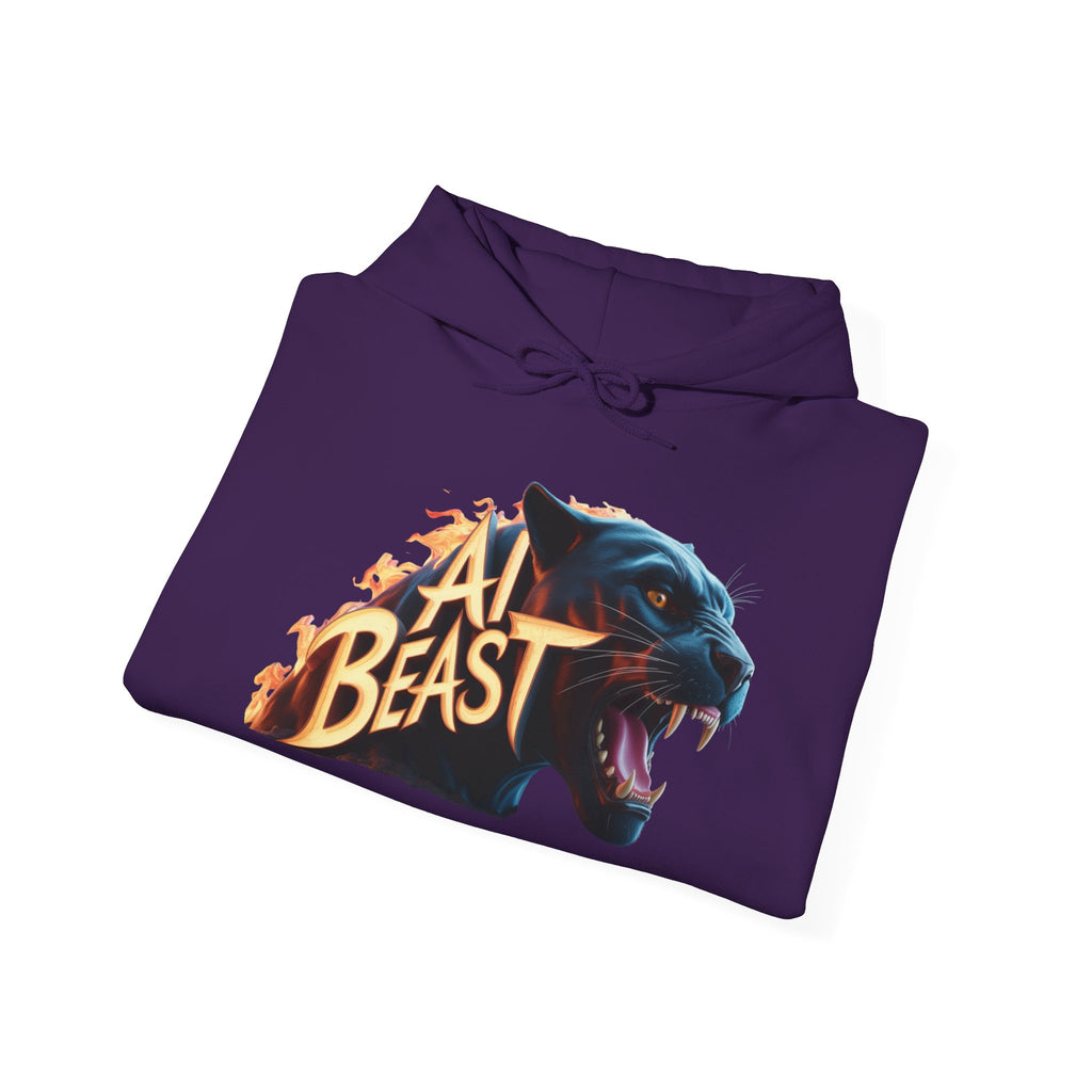 AI BEAST  "Wildfire Algorithm" Unisex Heavy Blend™ Hooded Sweatshirt