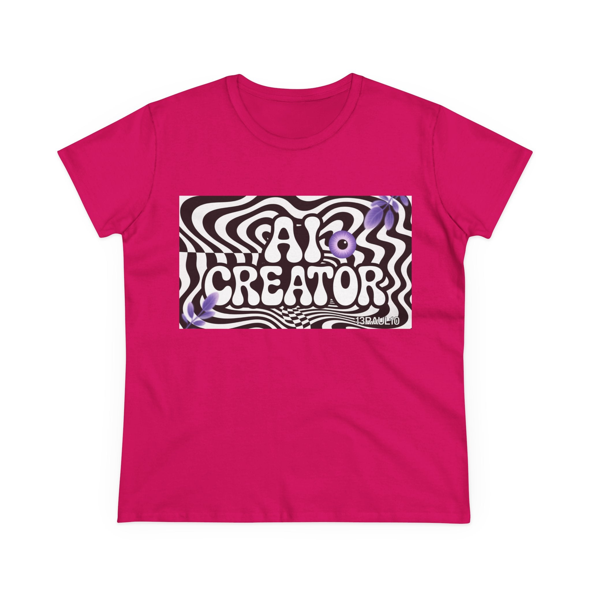 AI Creator  "Optic Loop" Women's Midweight Cotton Tee