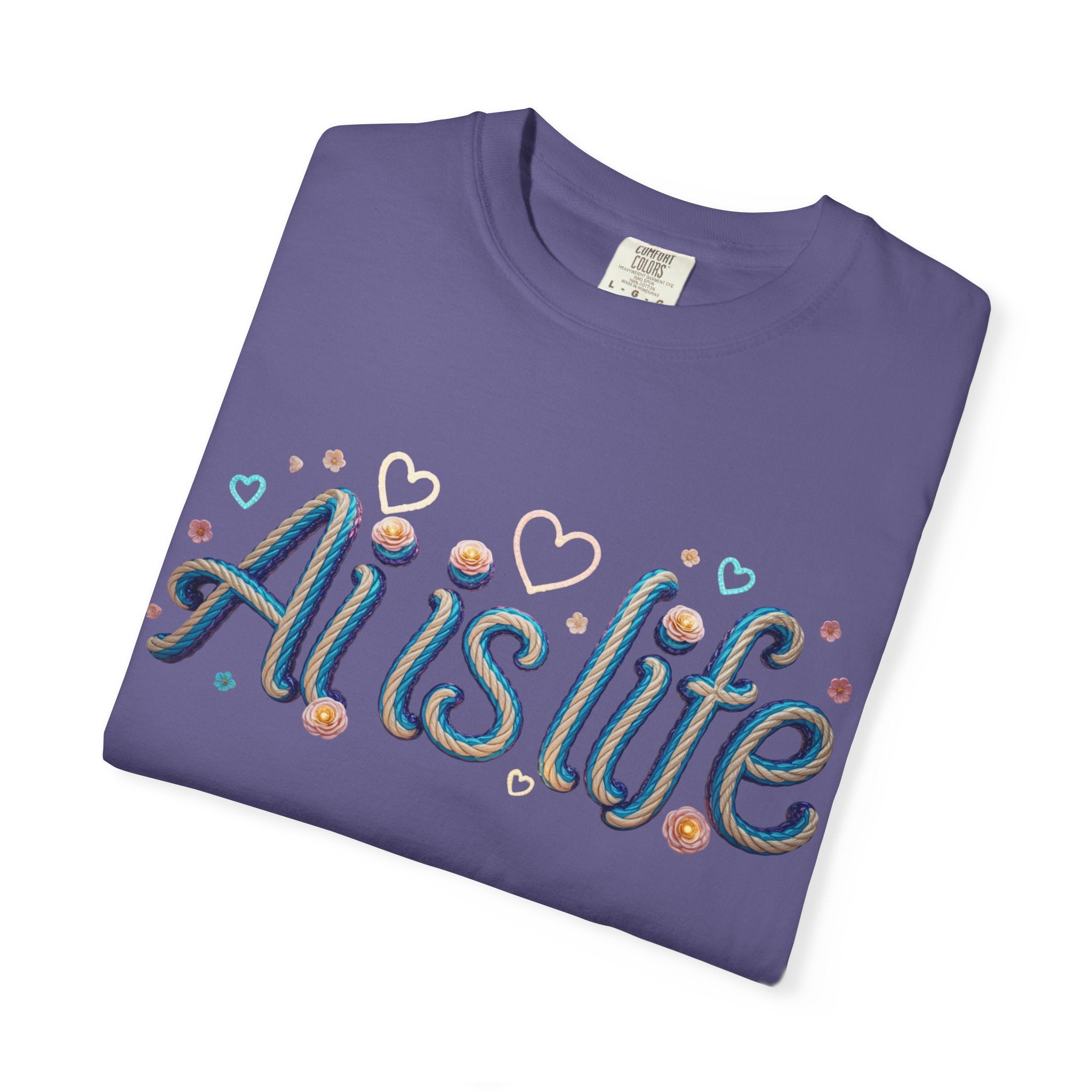 AI is Life  "TWISTED BEAUTY" Unisex Garment-Dyed T-shirt