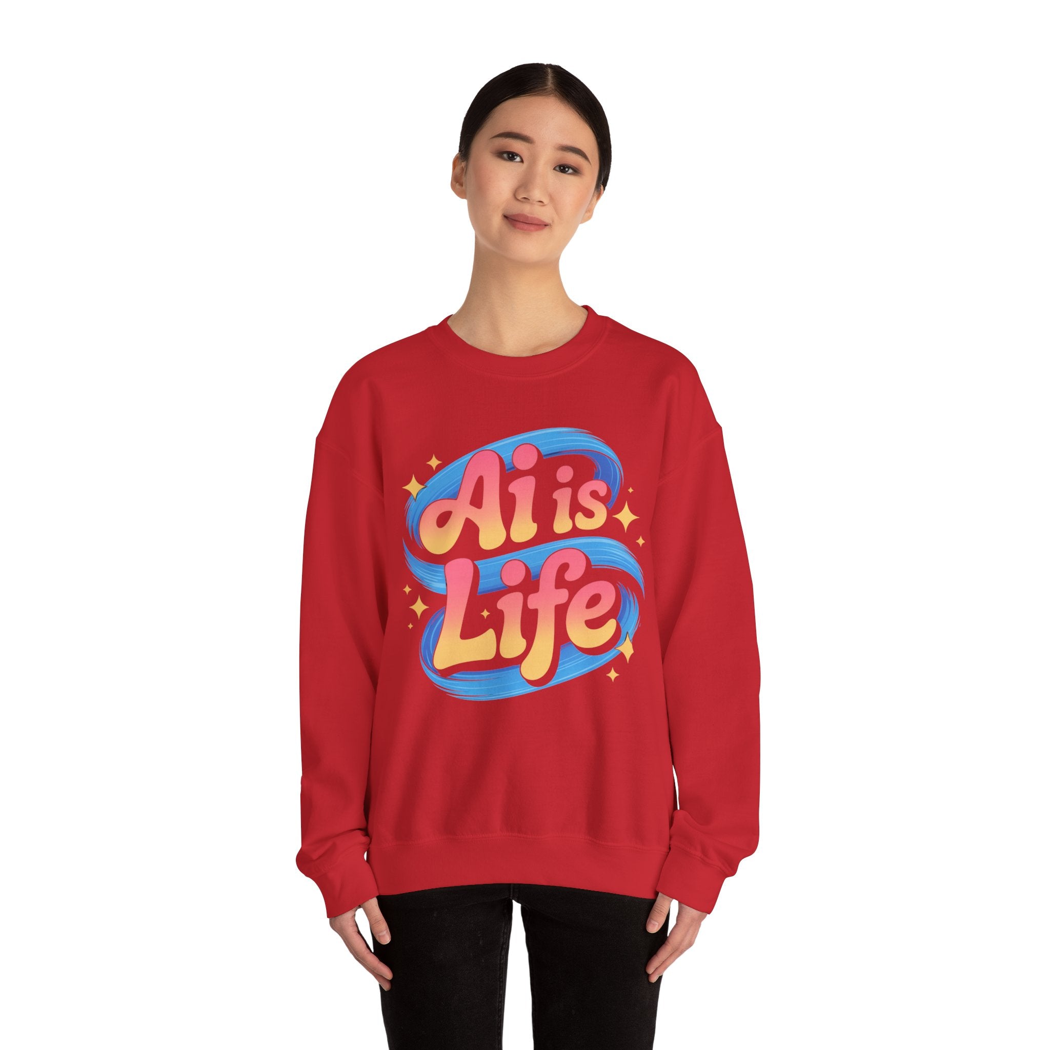 AI is Life "COSMIC SWIRL" Unisex Heavy Blend™ Crewneck Sweatshirt