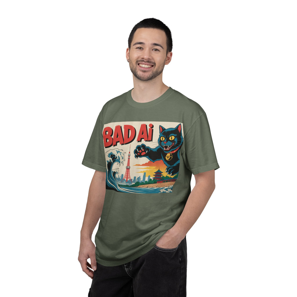 BAD AI  " Kaiju Kitty "  Unisex Garment-Dyed T-shirt
