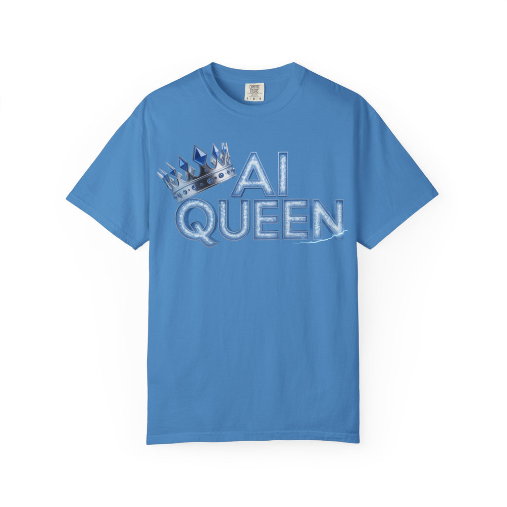 AI Queen "Frost Crown Frequency" Unisex Garment-Dyed T-shirt