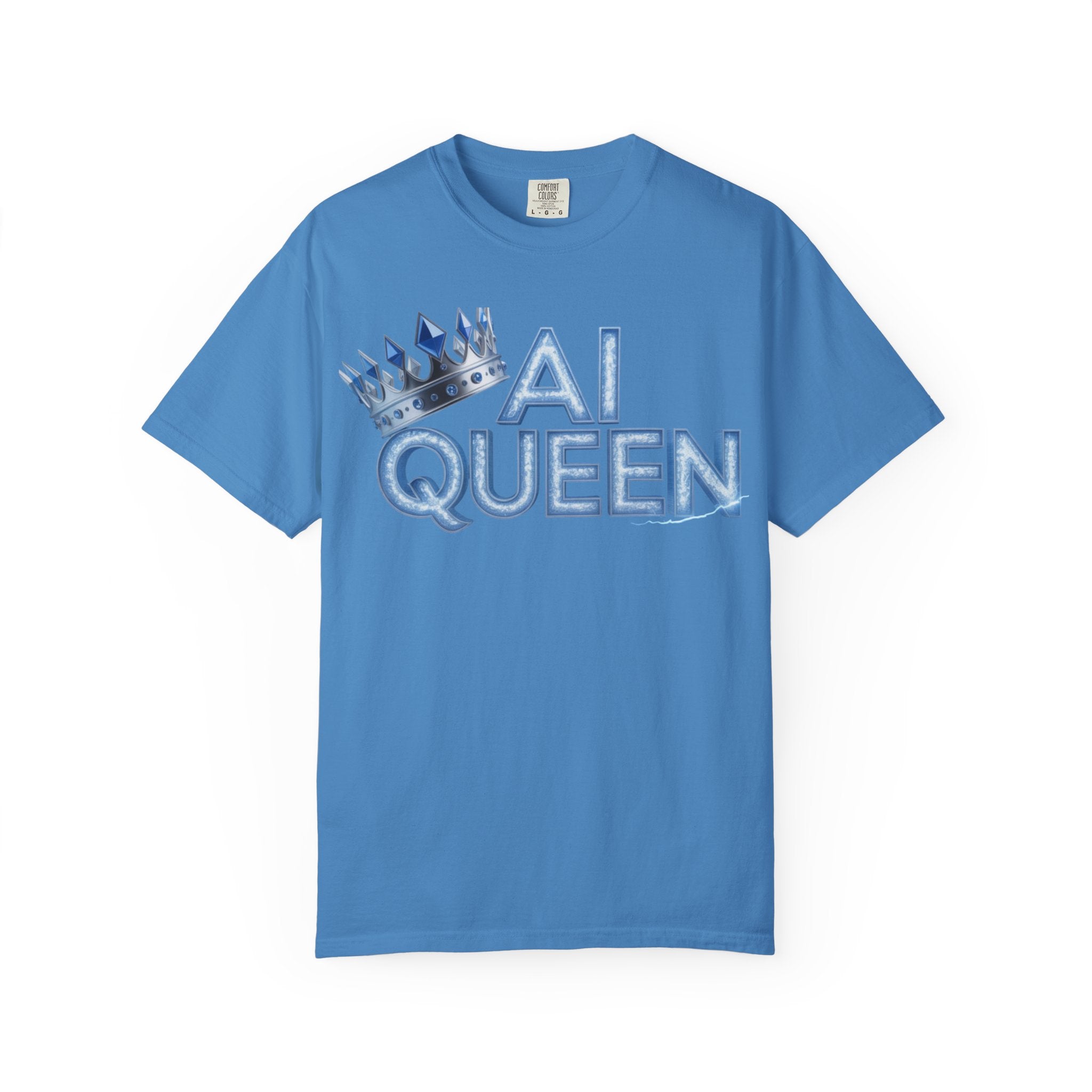 AI Queen "Frost Crown Frequency" Unisex Garment-Dyed T-shirt