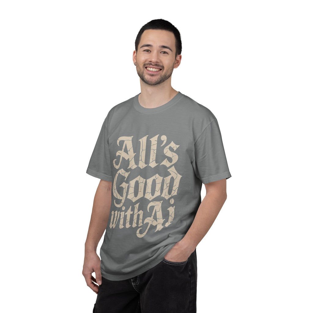 ALL’S GOOD WITH AI “Cracked Code Classic” Unisex Garment-Dyed T-shirt