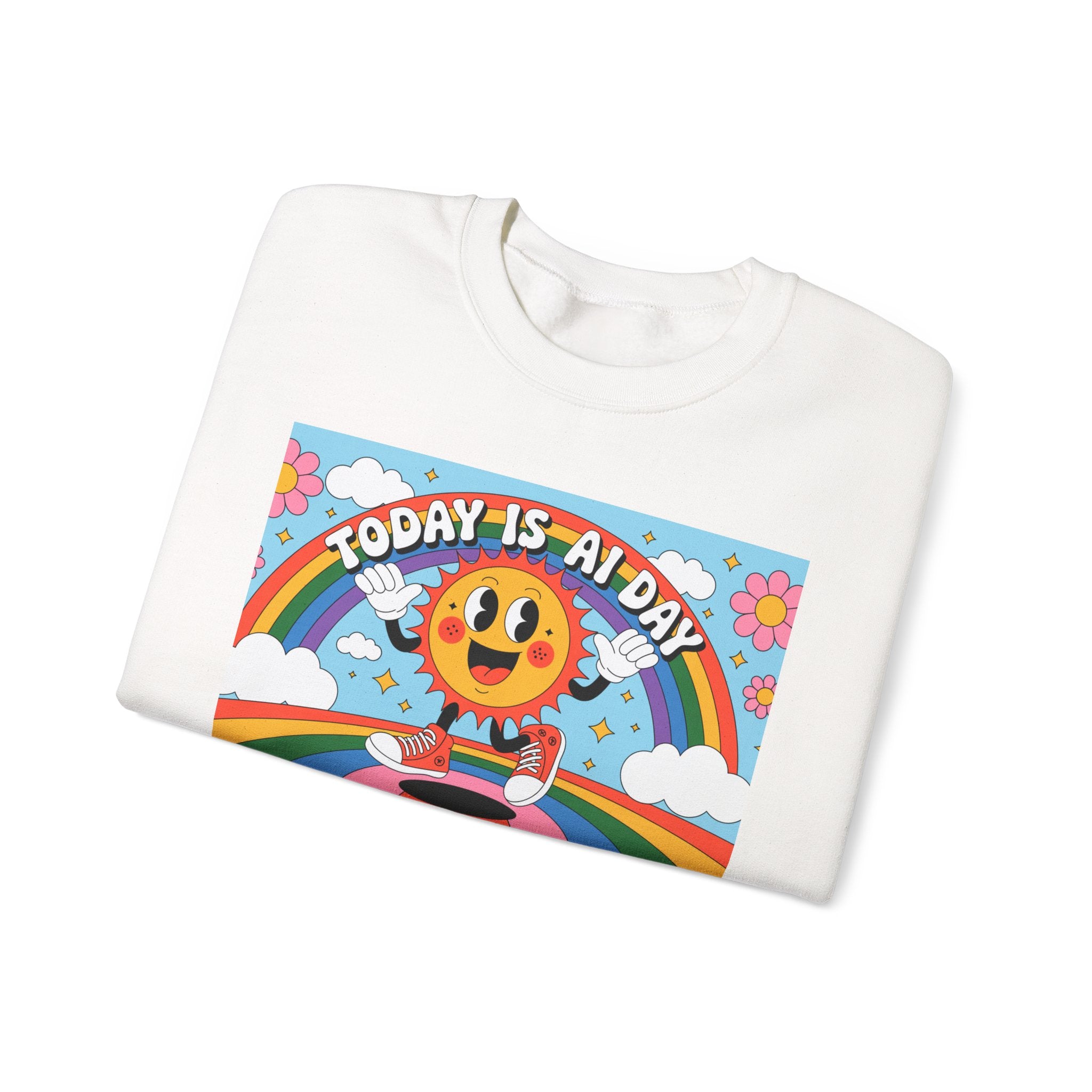 Today Is AI Day  "Sunshine Circuit" Unisex Heavy Blend™ Crewneck Sweatshirt