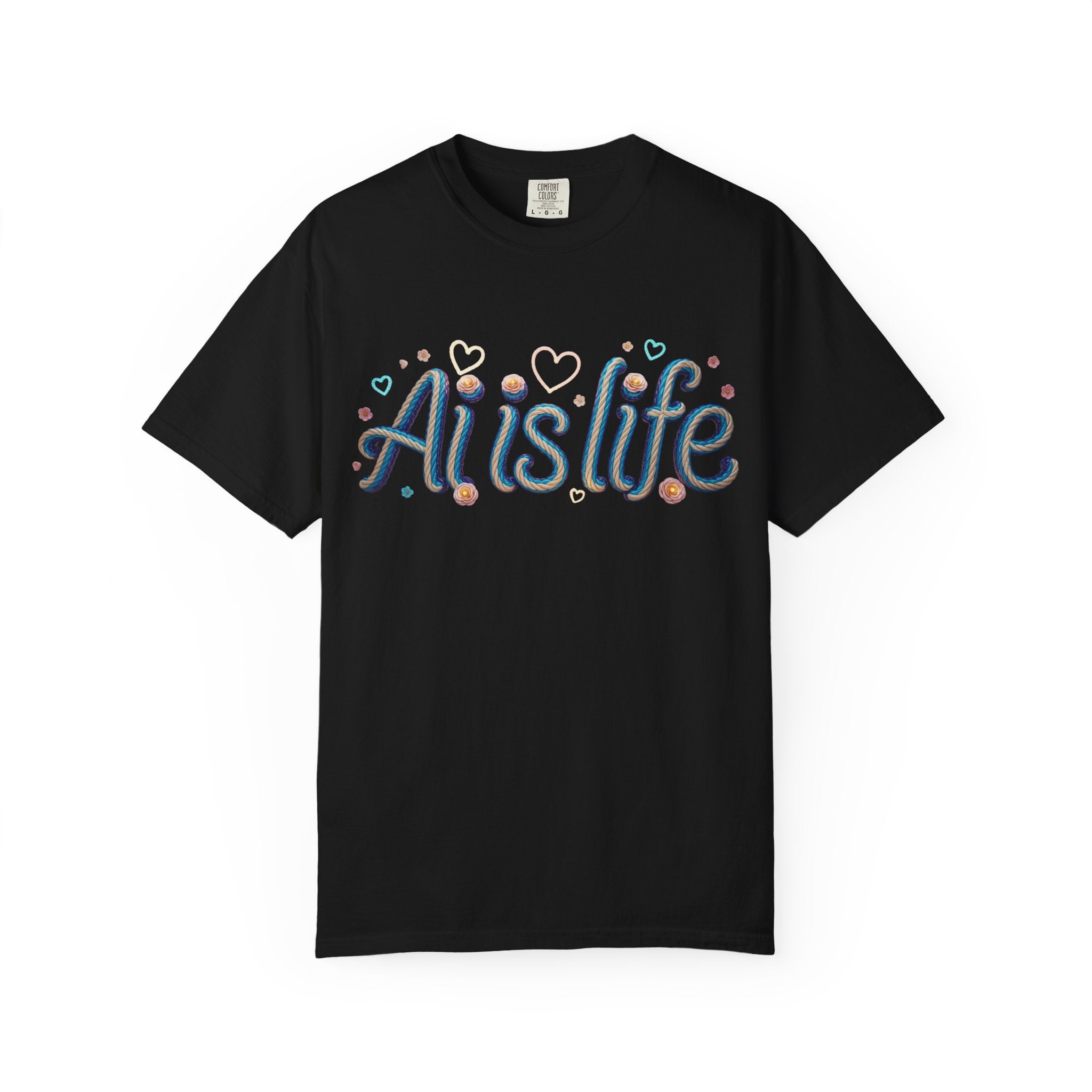 AI is Life  "TWISTED BEAUTY" Unisex Garment-Dyed T-shirt