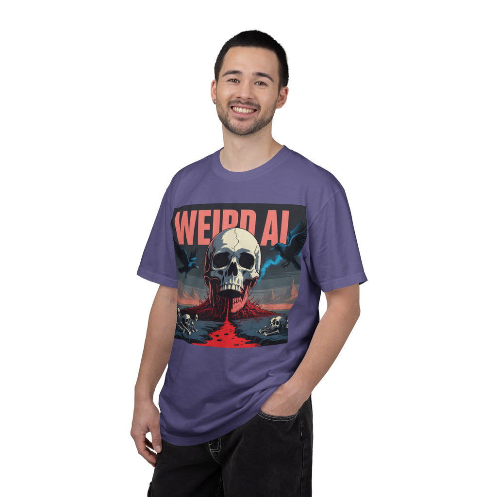 Weird AI  "Skeleton Volcano Edition”  Unisex Garment-Dyed T-shirt