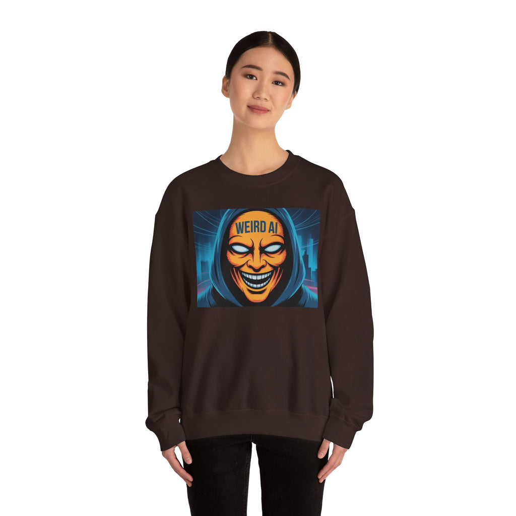 Weird AI "Masked Mode" Unisex Heavy Blend™ Crewneck Sweatshirt