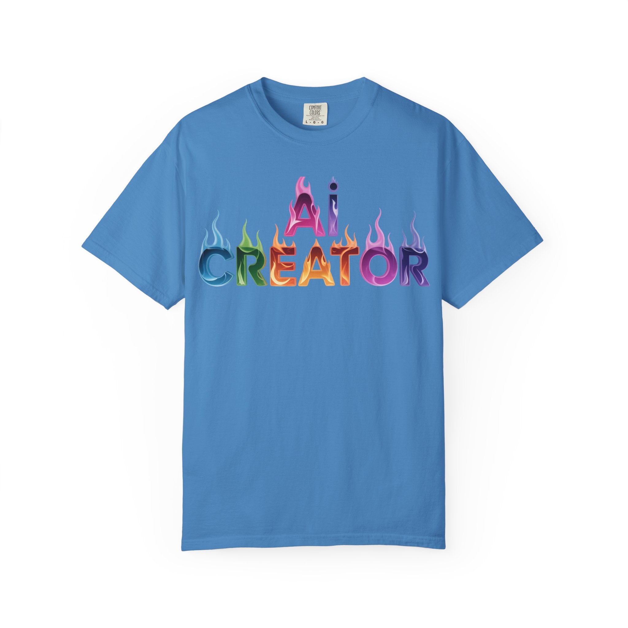 AI CREATOR  "Fire in the Code" Unisex Garment-Dyed T-shirt