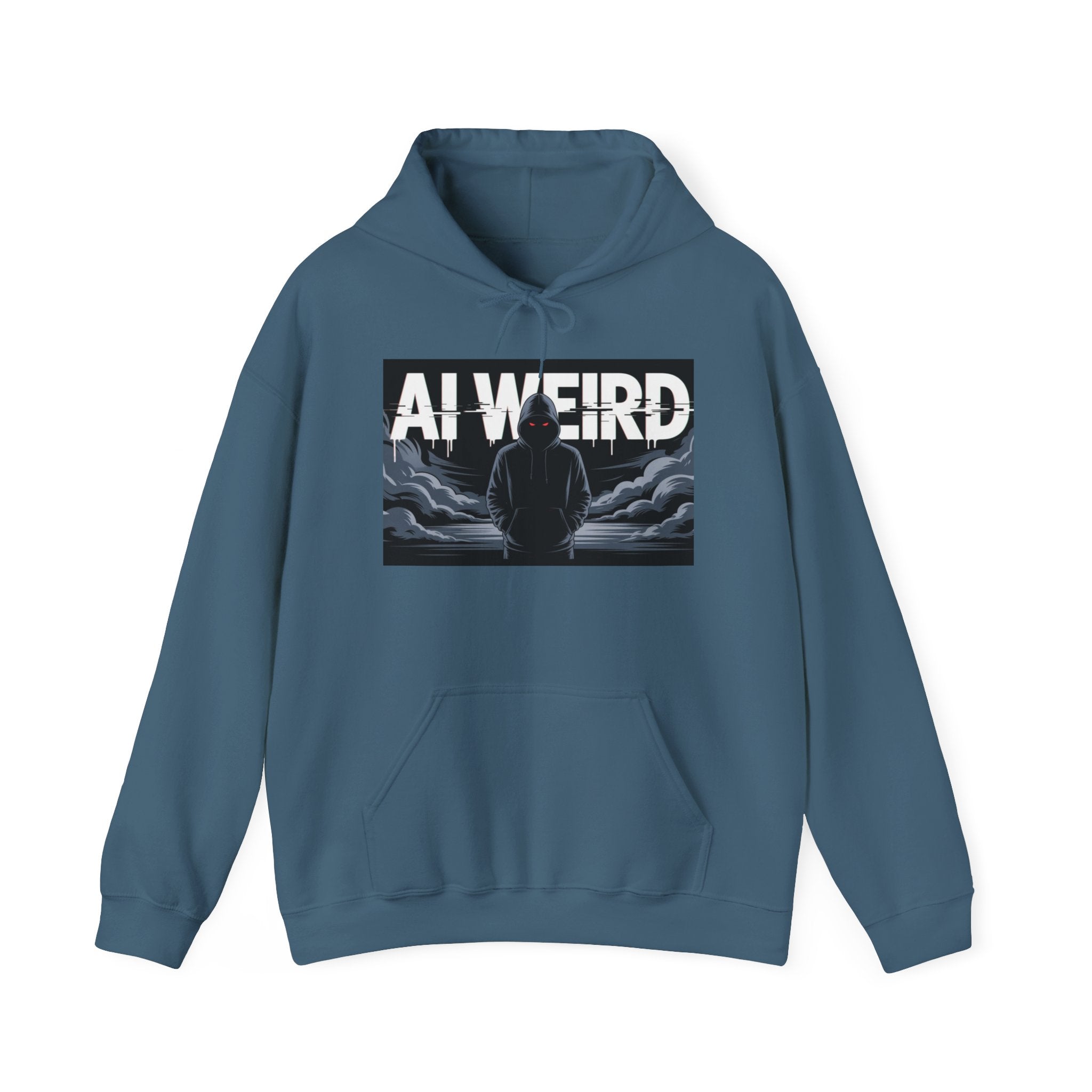 AI WEIRD – “DARK DATA ENTITY” Unisex Heavy Blend™ Hooded Sweatshirt