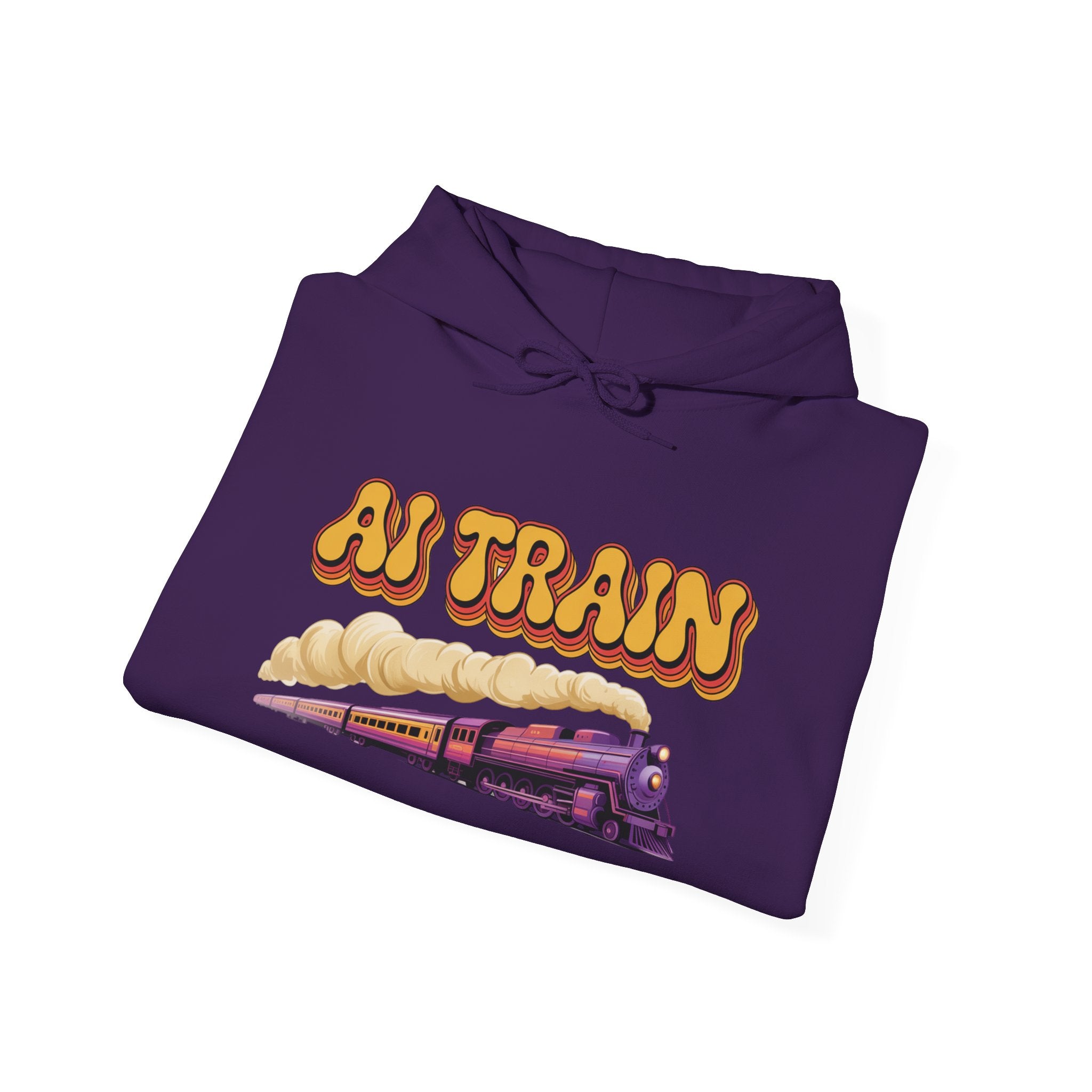 AI TRAIN  "Quantum Rail System" Unisex Heavy Blend™ Hooded Sweatshirt