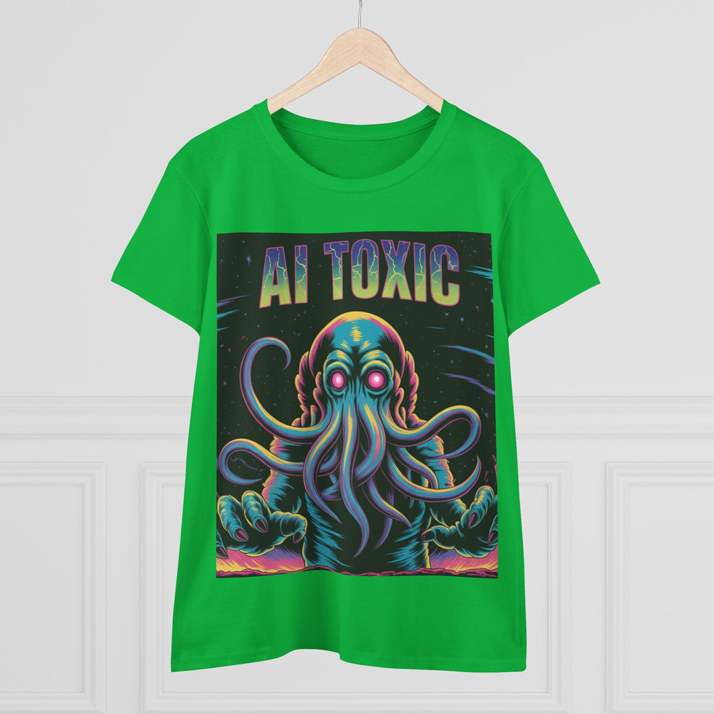 AI TOXIC  "Data Overlord" Women's Midweight Cotton Tee