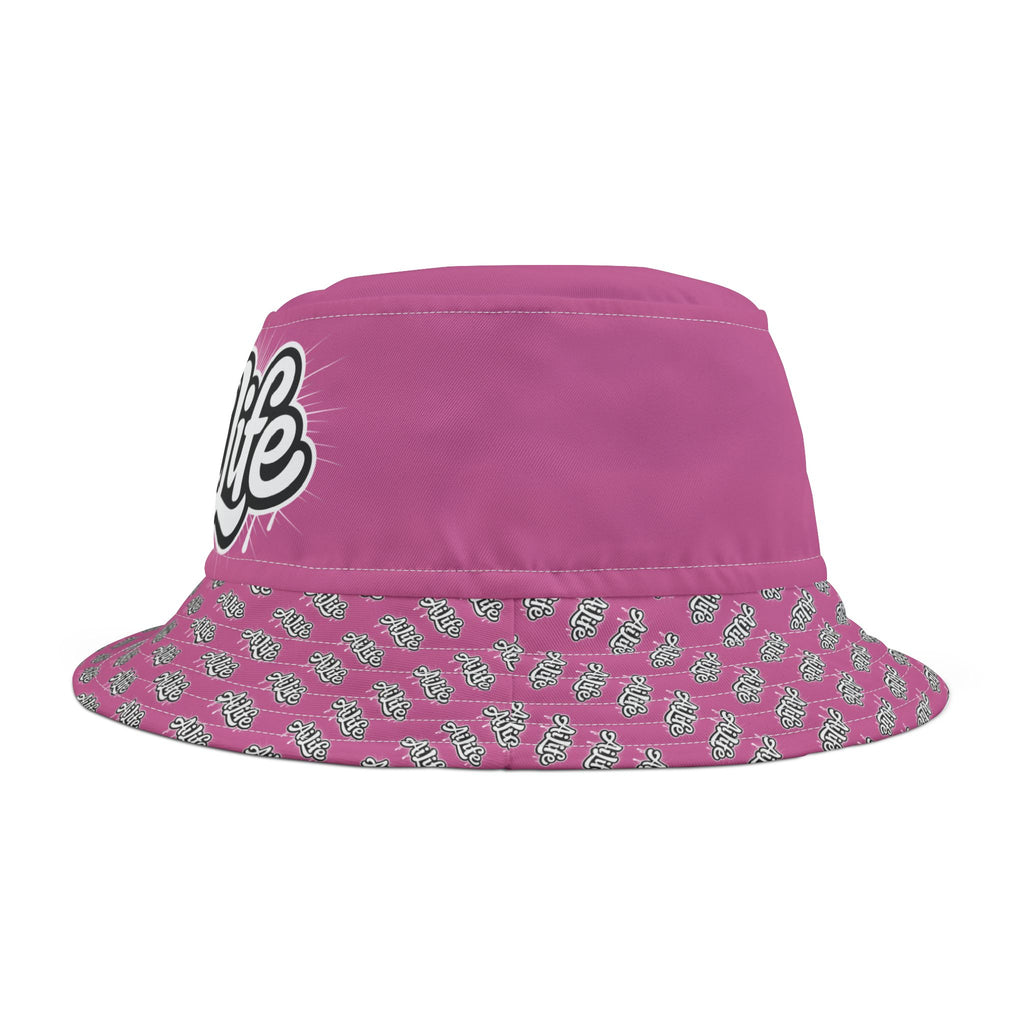AI is Life "HOT PINK LOGO MANIA" Bucket Hat (AOP)