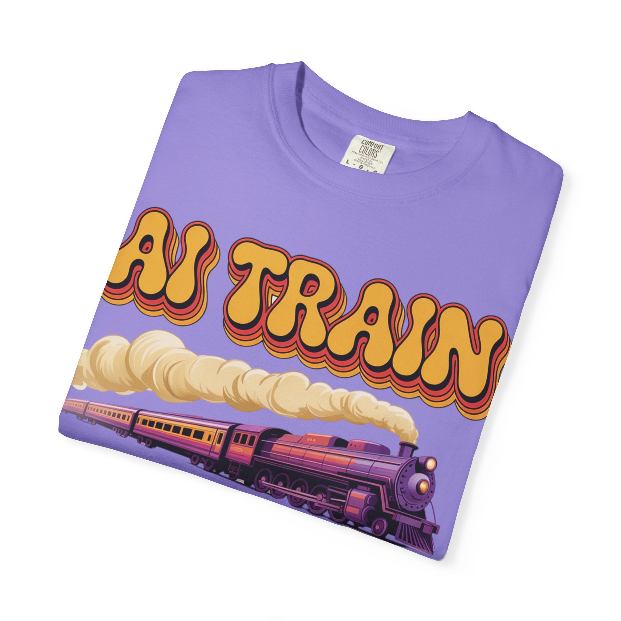 AI TRAIN  "Quantum Rail System" Unisex Garment-Dyed T-shirt