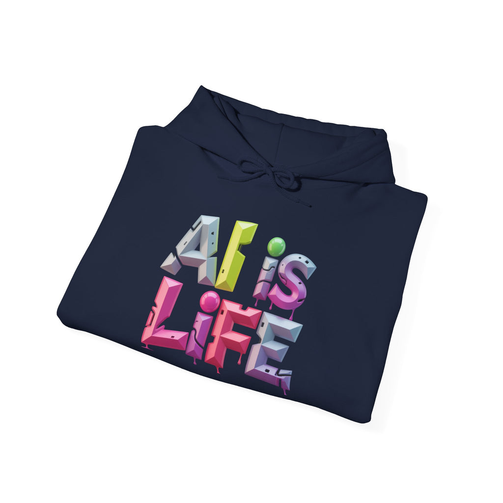Ali is Life "GRAFFITI DIMENSION" Colorful Text Pullover Hoodie