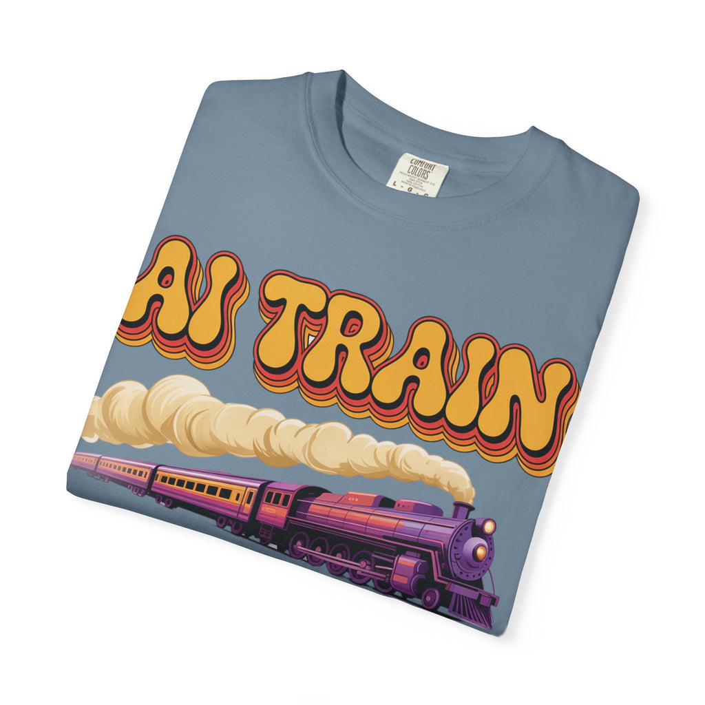 AI TRAIN  "Quantum Rail System" Unisex Garment-Dyed T-shirt