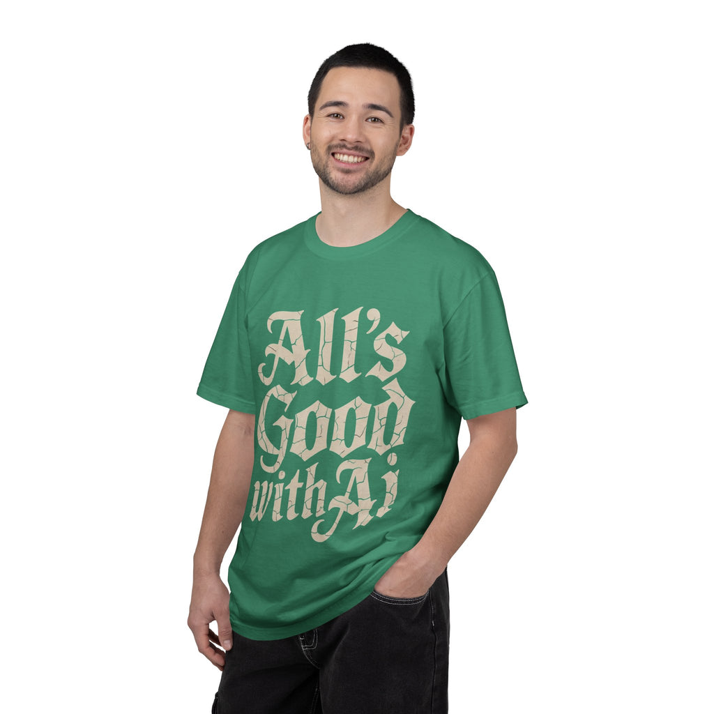 ALL’S GOOD WITH AI “Cracked Code Classic” Unisex Garment-Dyed T-shirt