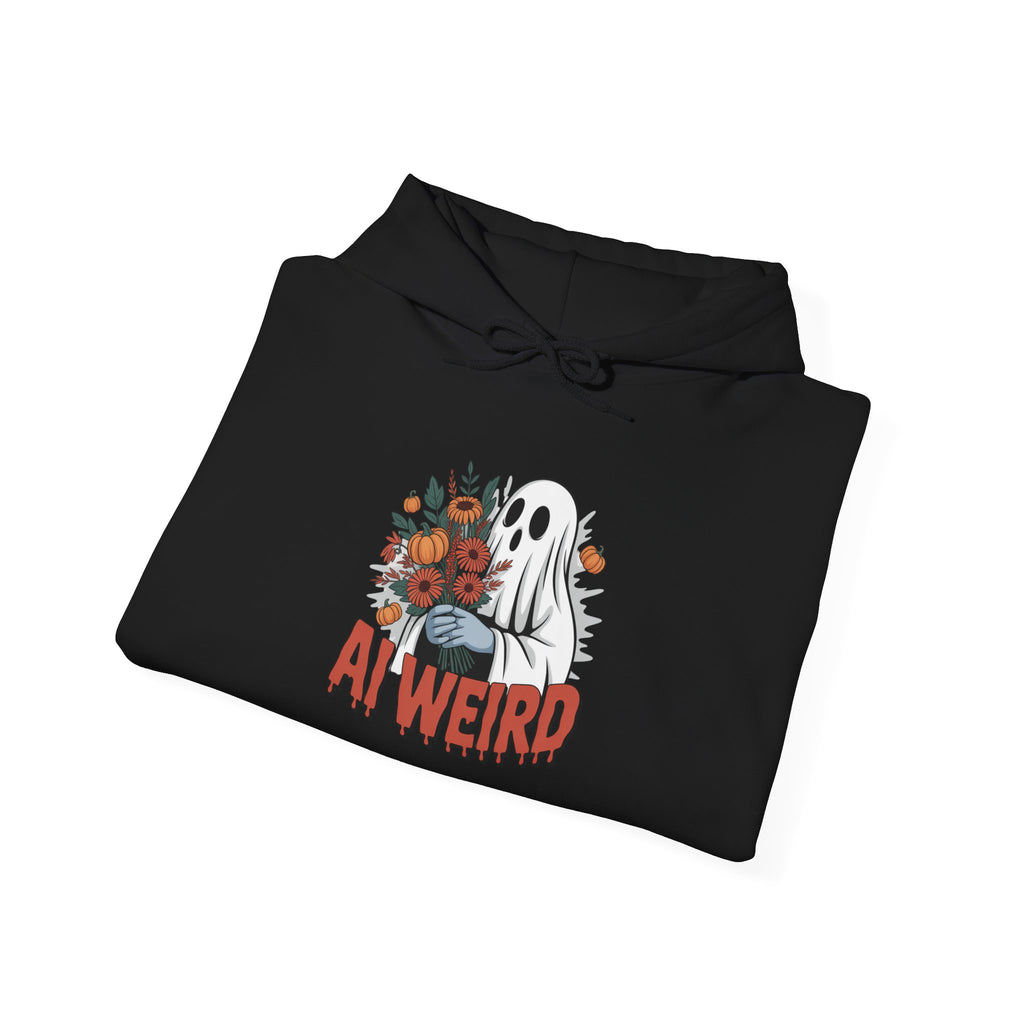 AI WEIRD  "Glitch Garden Ghost" Unisex Heavy Blend™ Hooded Sweatshirt