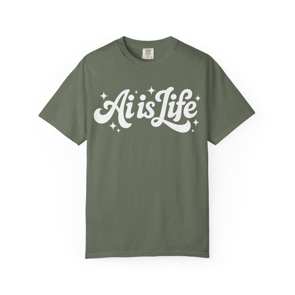 Ai is Life  "TechFlow Energy" Unisex Garment-Dyed T-shirt