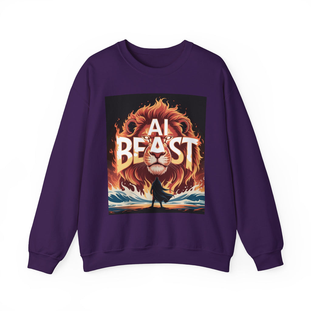 AI BEAST “Majestic Upload” Unisex Heavy Blend™ Crewneck Sweatshirt