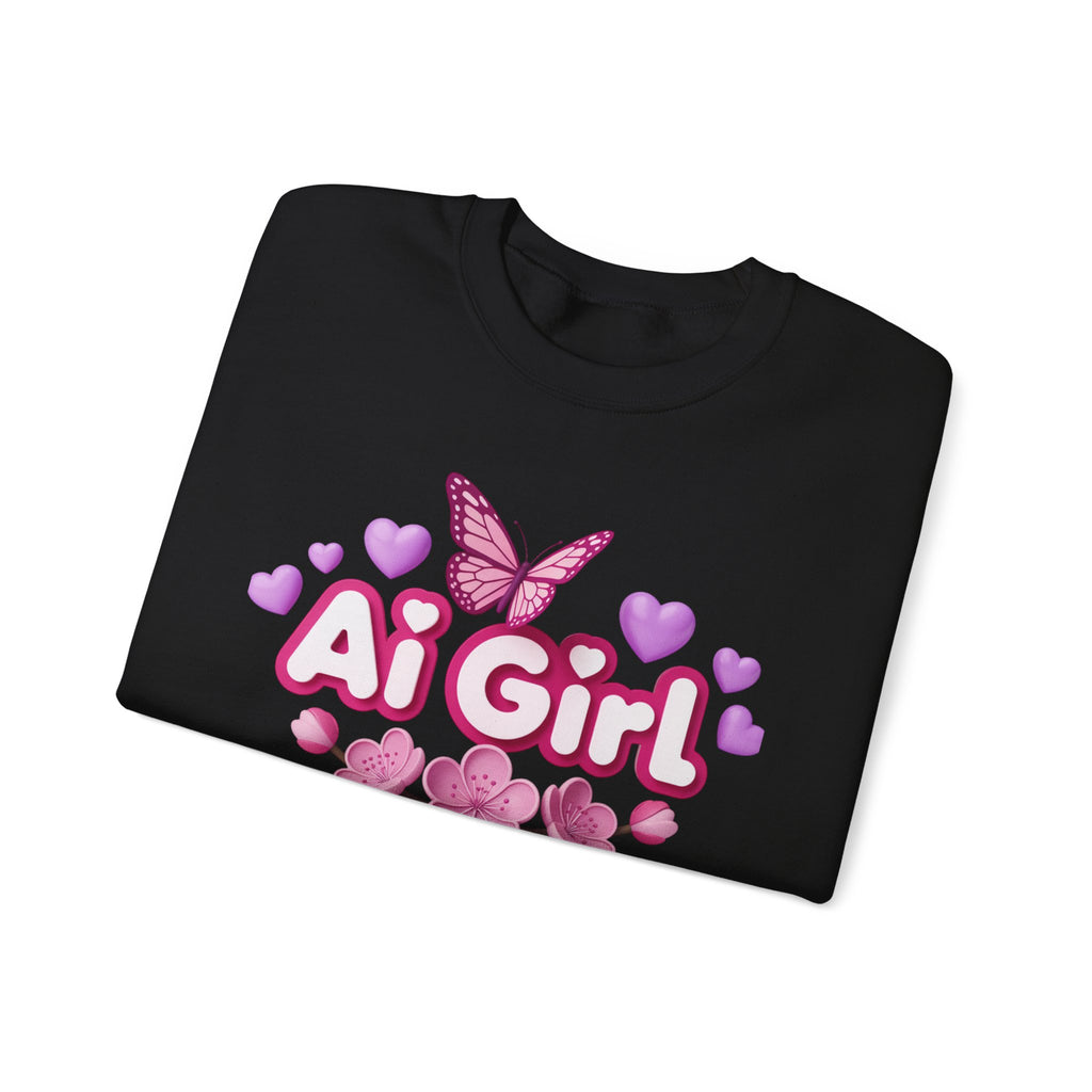Ai Girl  "Cyber Cutie" Unisex Heavy Blend™ Crewneck Sweatshirt