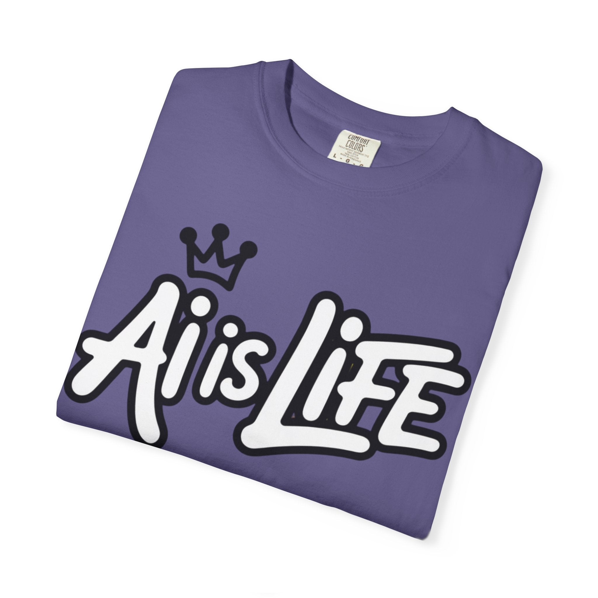 Ai is Life  "Crown Circuit" Unisex Garment-Dyed T-shirt