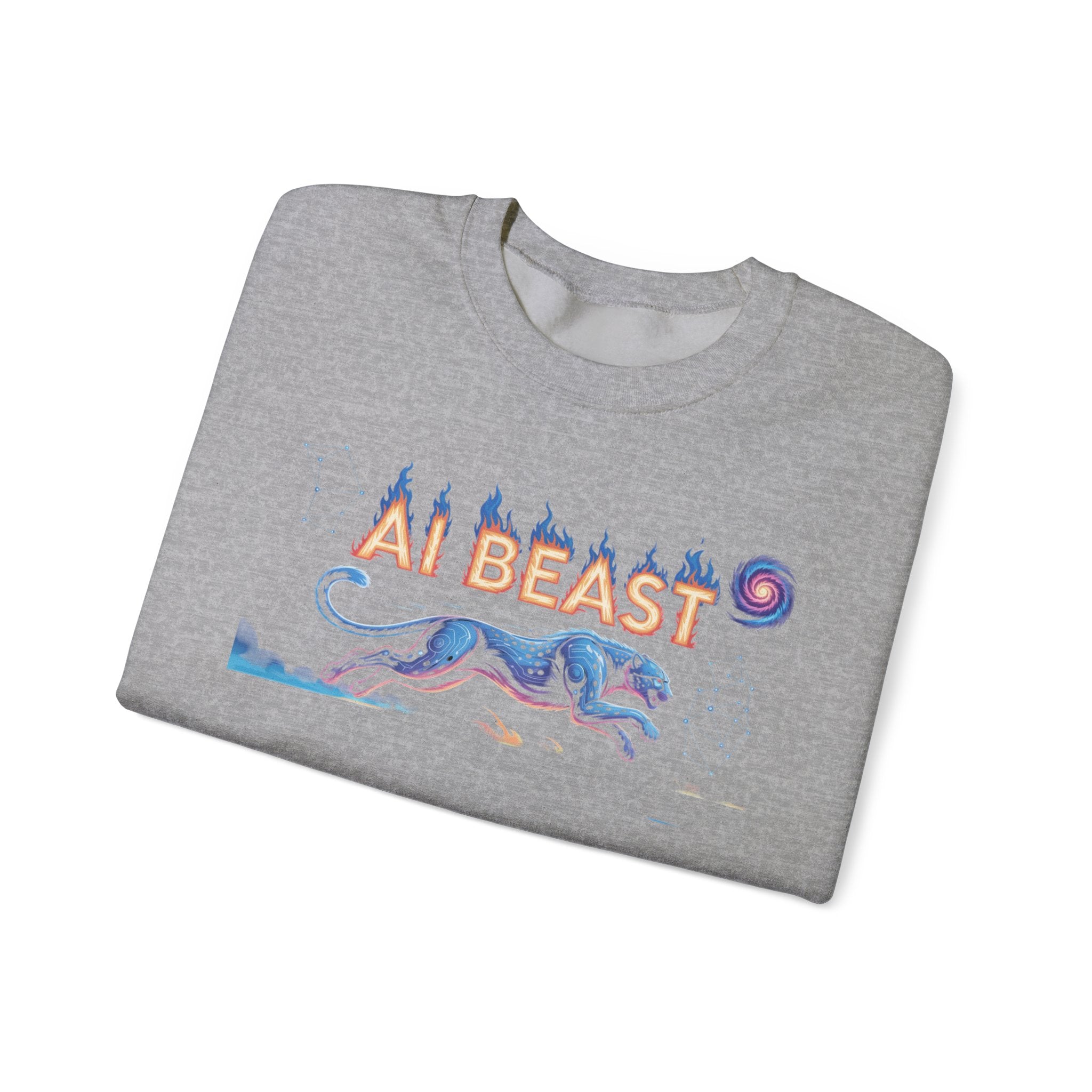 AI BEAST “Digital Predator” Unisex Heavy Blend™ Crewneck Sweatshirt