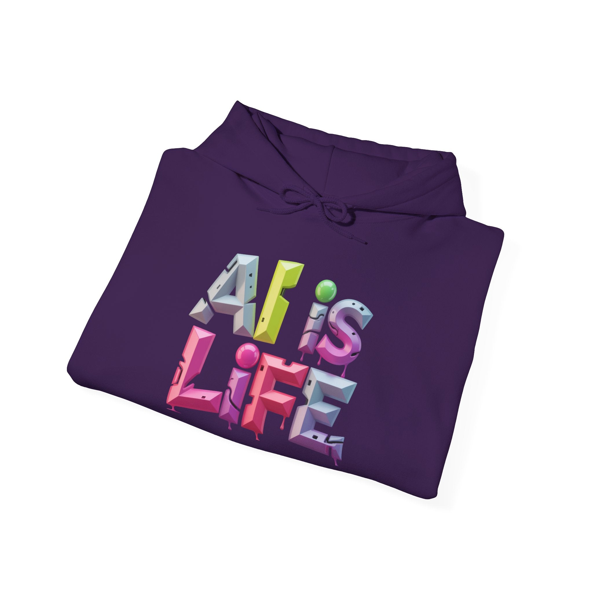Ali is Life "GRAFFITI DIMENSION" Colorful Text Pullover Hoodie