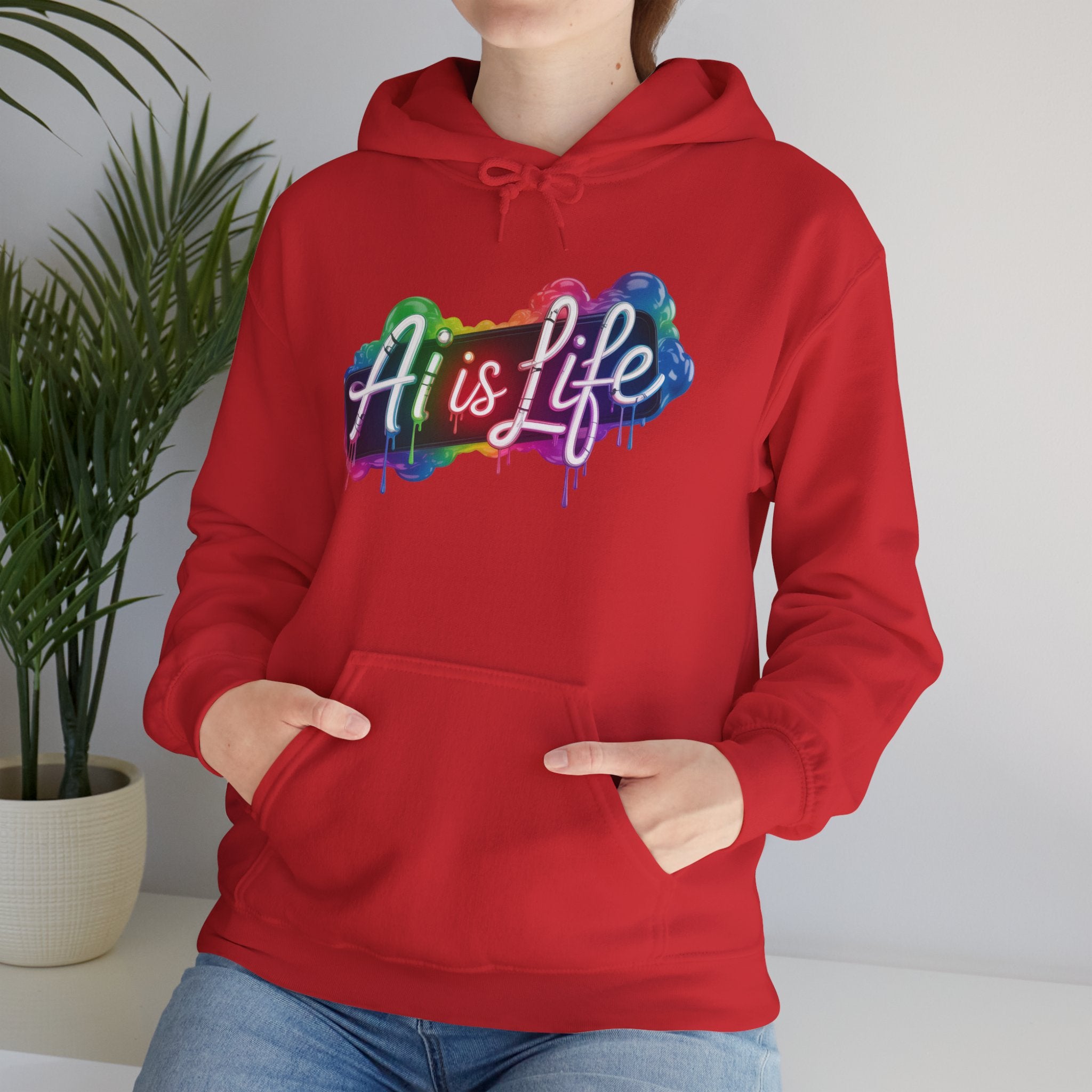 AI is LIFE  “PipeDream Intelligence” Unisex Heavy Blend™ Hooded Hoodie