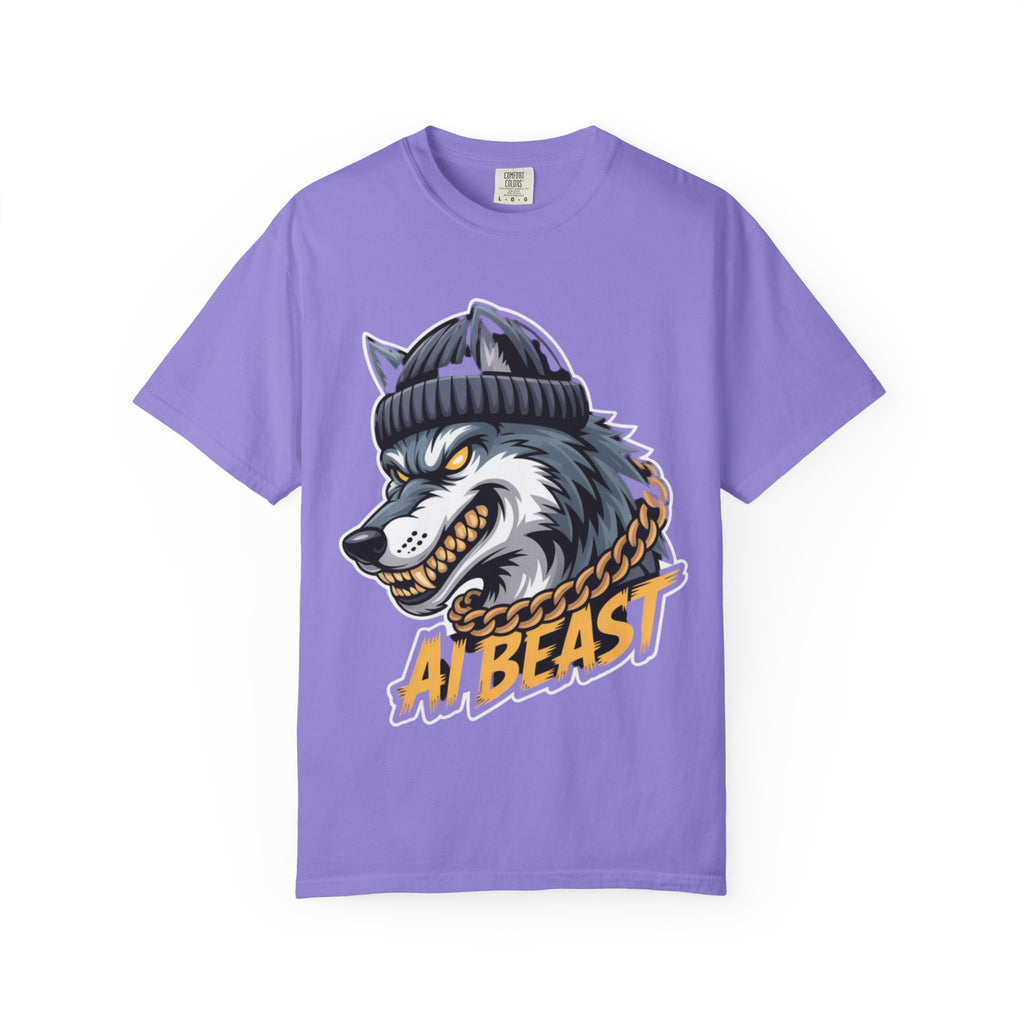 AI BEAST  "Wolf Byte Syndicate " Unisex Garment-Dyed T-shirt