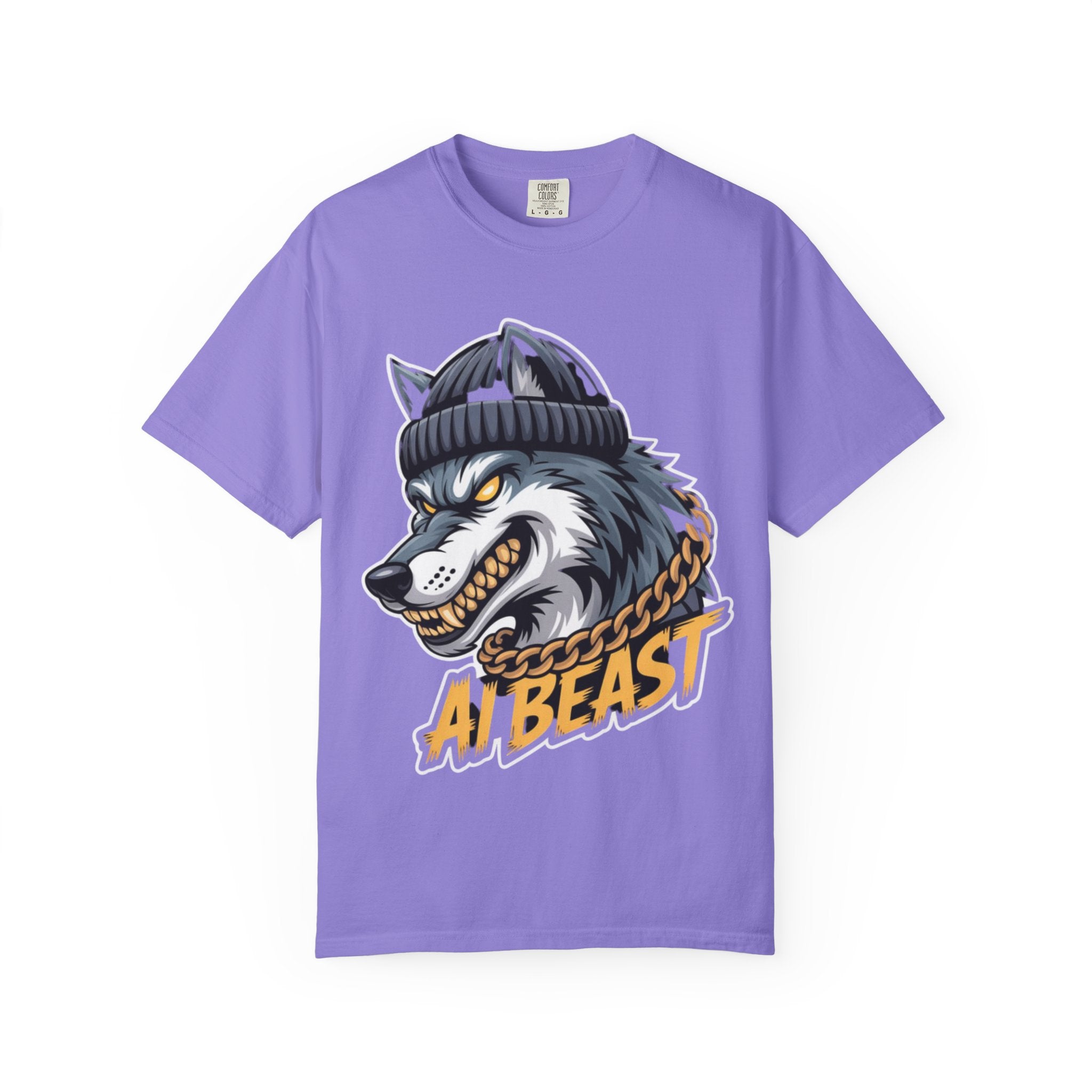 AI BEAST  "Wolf Byte Syndicate " Unisex Garment-Dyed T-shirt