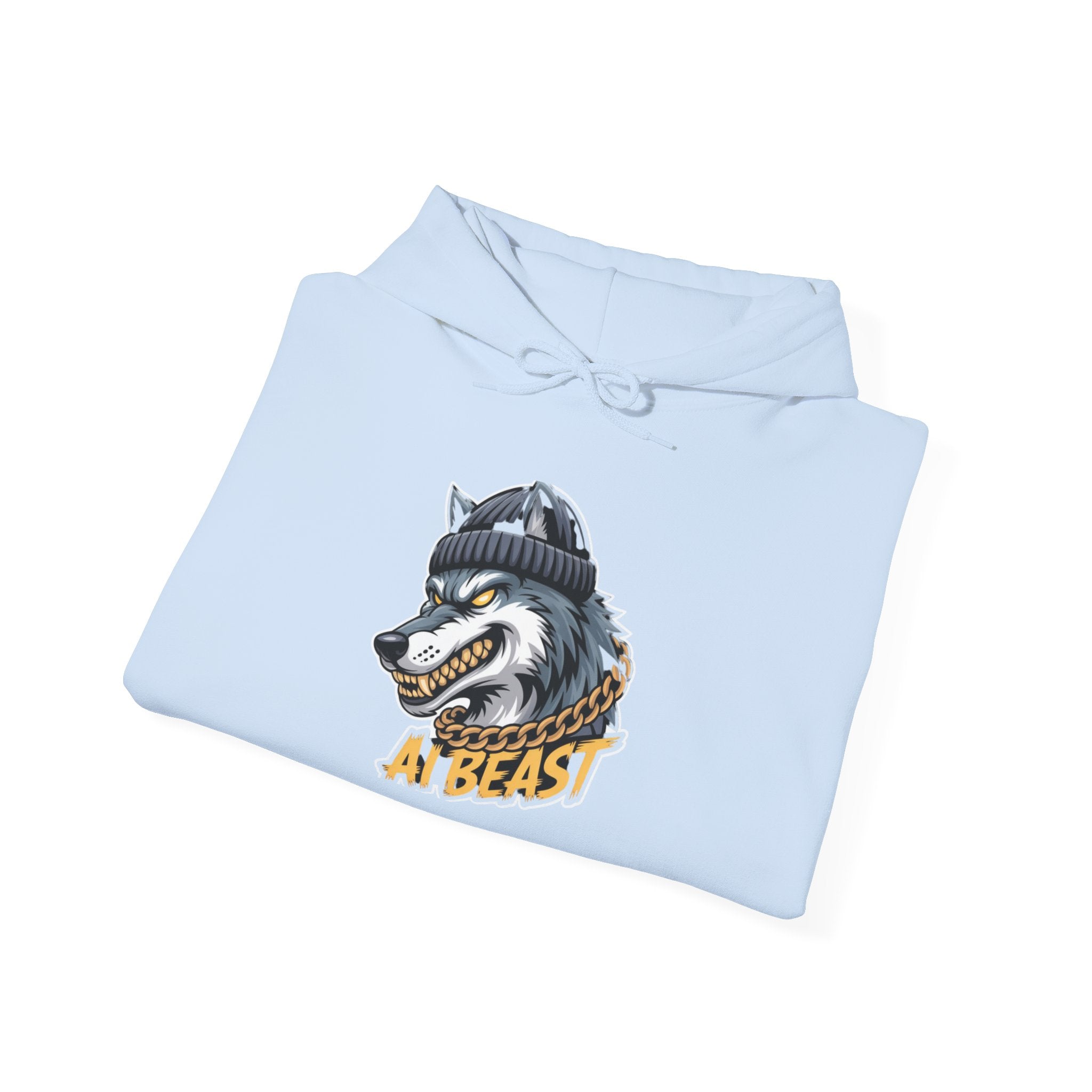 AI BEAST  "Wolf Byte Syndicate" Unisex Heavy Blend™ Hooded Sweatshirt