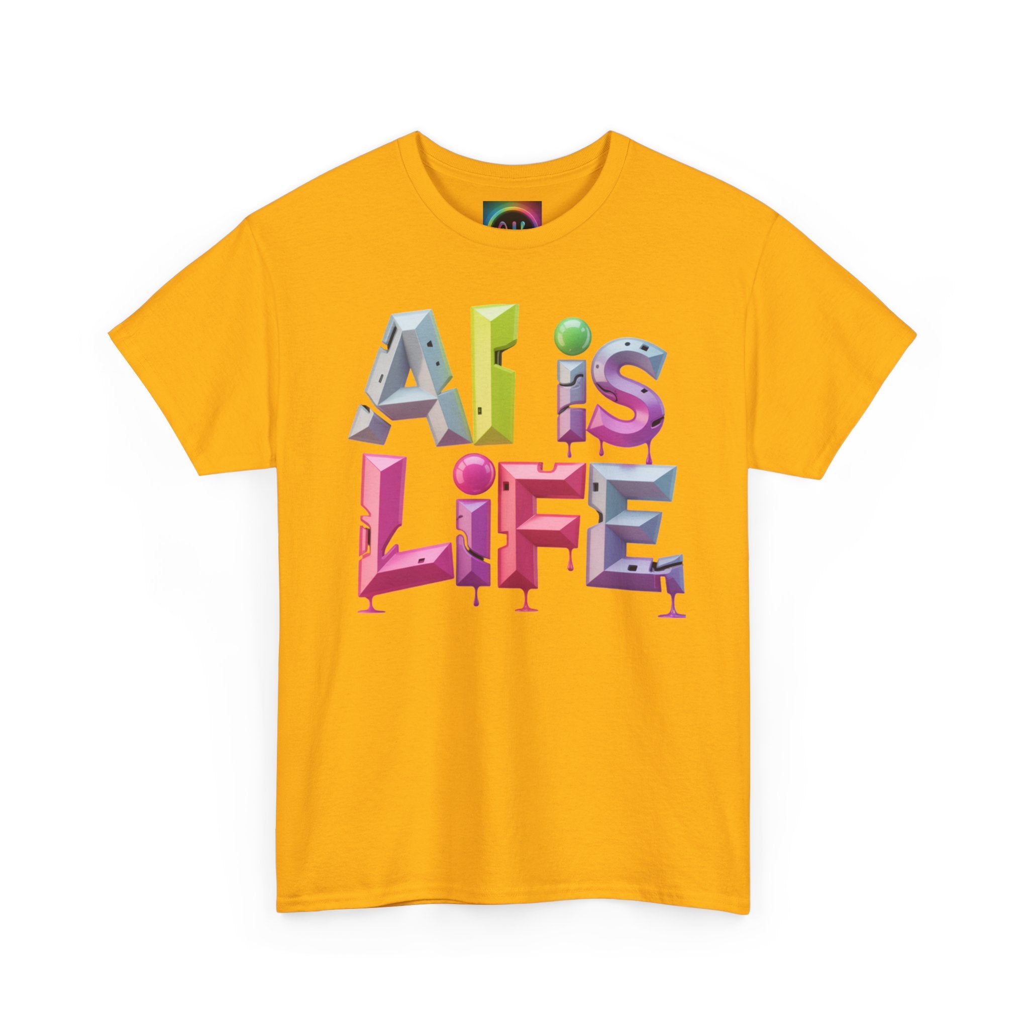 AI is LIFE "GRAFFITI DIMENSION" Colorful 3D Typography T-shirt