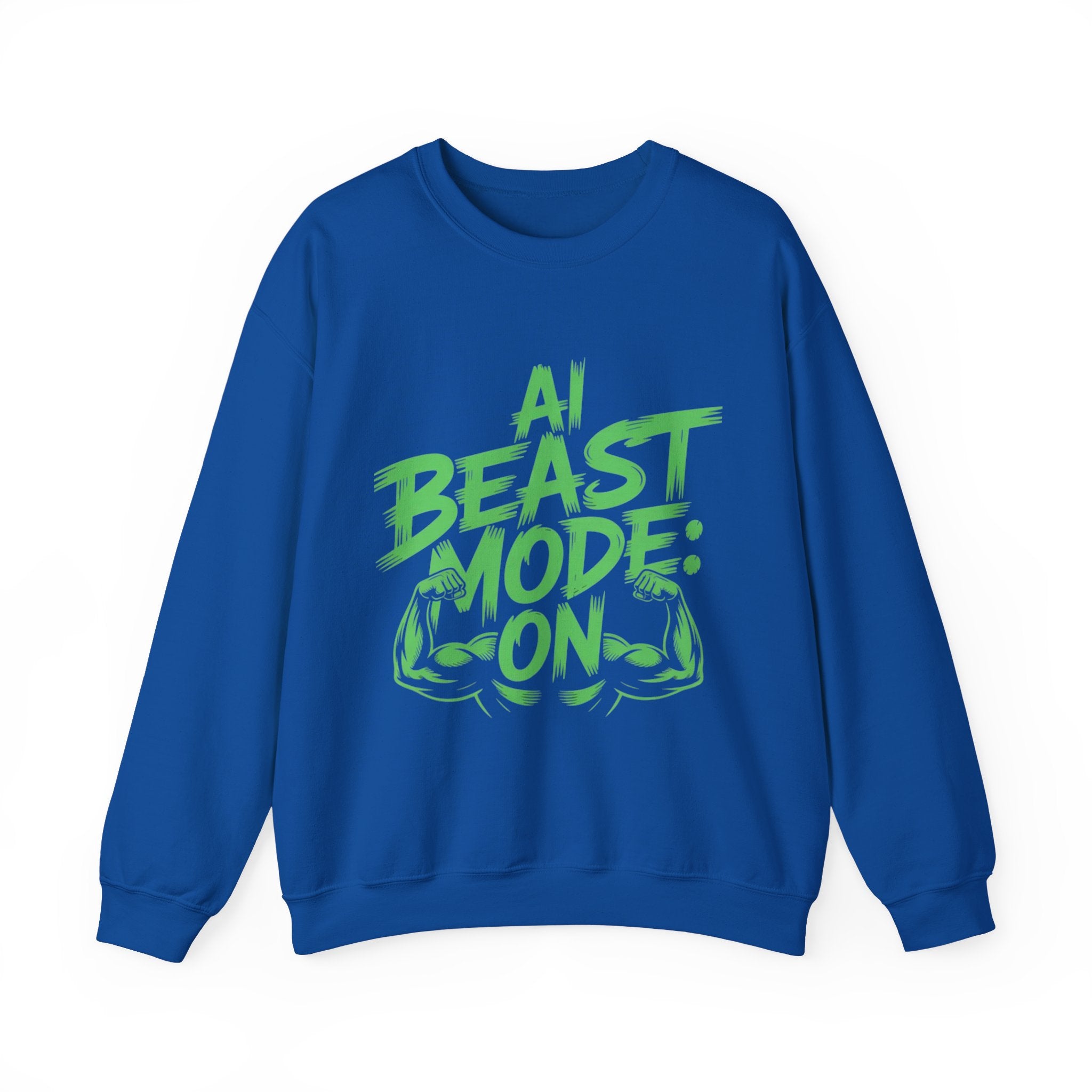 AI BEAST MODE: ON “DIGITAL HULK ENERGY” Unisex Heavy Blend™ Crewneck Sweatshirt