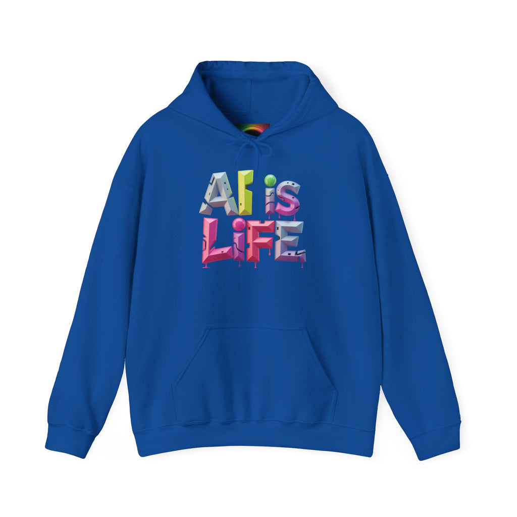 Ali is Life "GRAFFITI DIMENSION" Colorful Text Pullover Hoodie