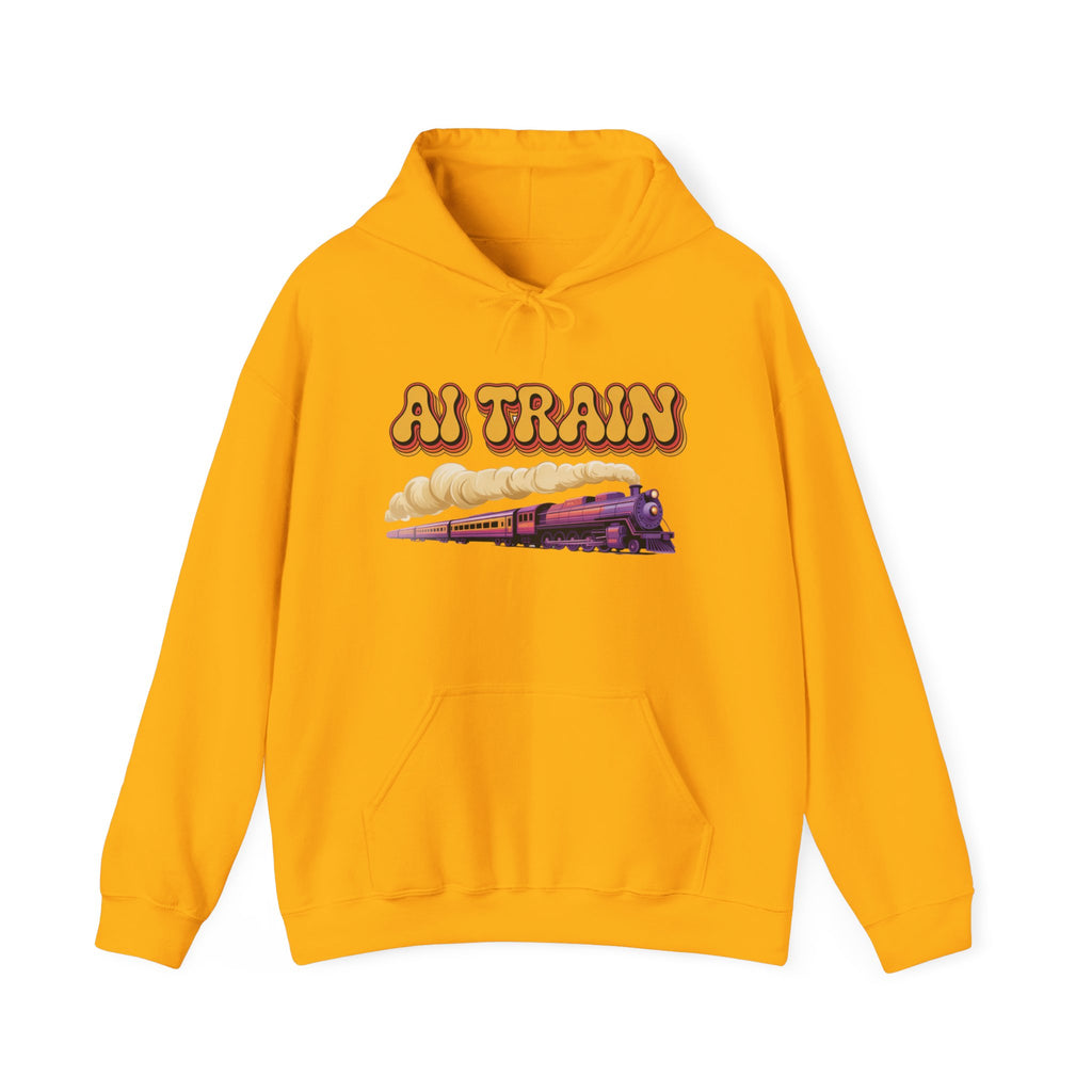 AI TRAIN  "Quantum Rail System" Unisex Heavy Blend™ Hooded Sweatshirt