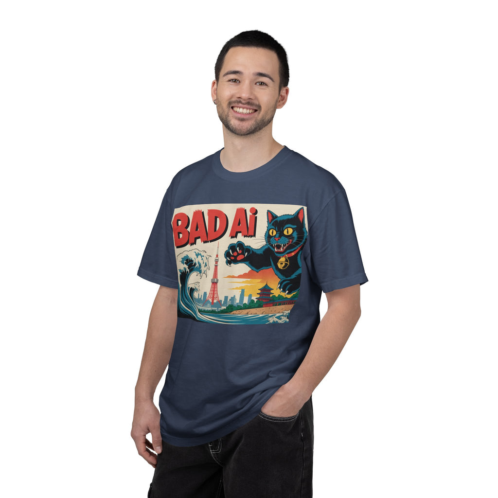 BAD AI  " Kaiju Kitty "  Unisex Garment-Dyed T-shirt