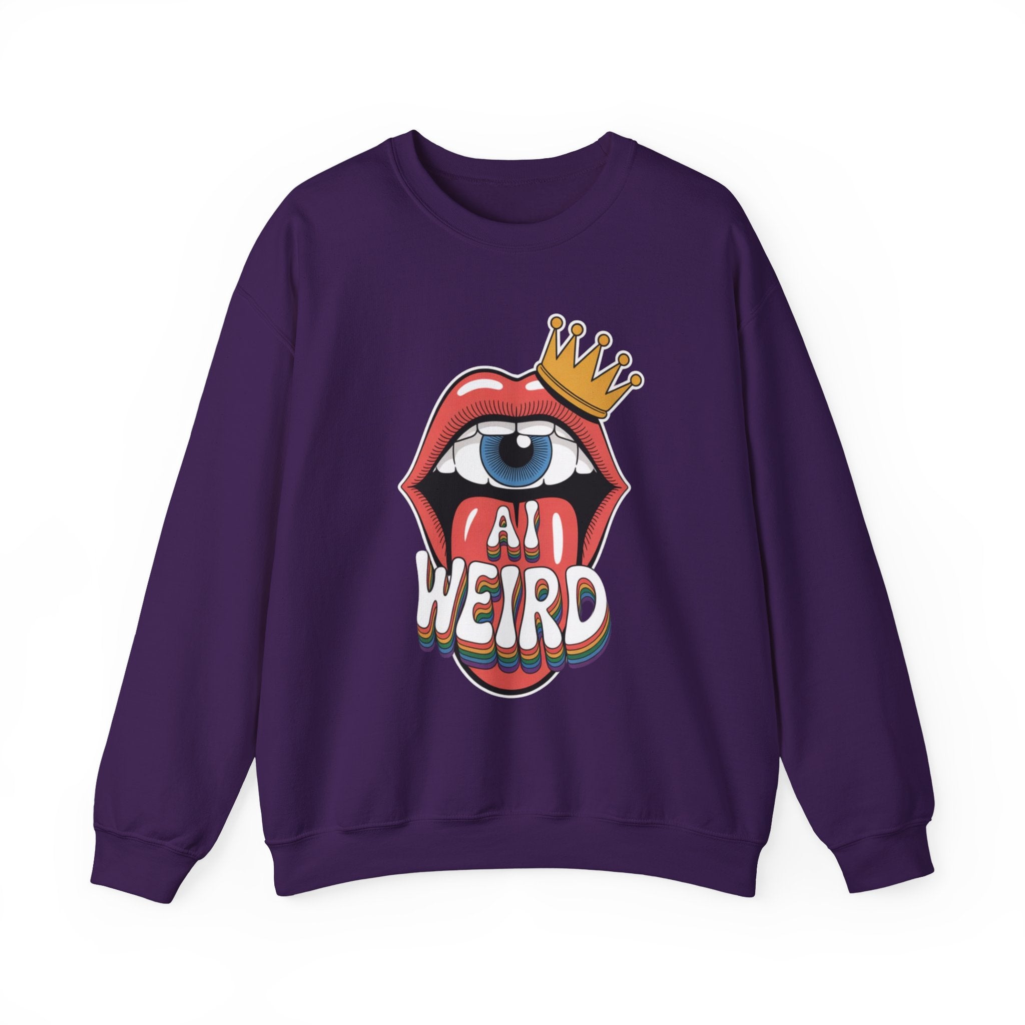 Ai Weird  "Royal Oddbyte" Unisex Heavy Blend™ Crewneck Sweatshirt