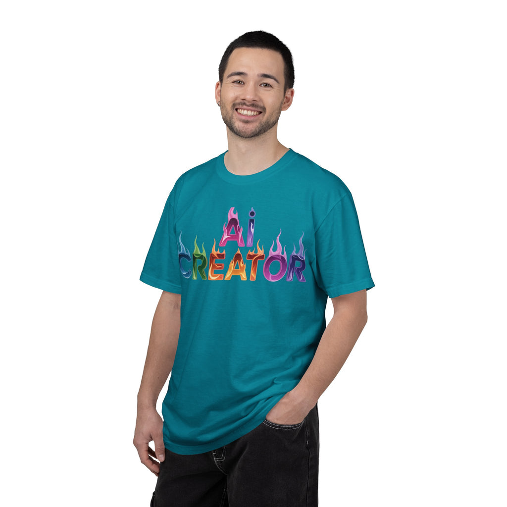 AI CREATOR  "Fire in the Code" Unisex Garment-Dyed T-shirt