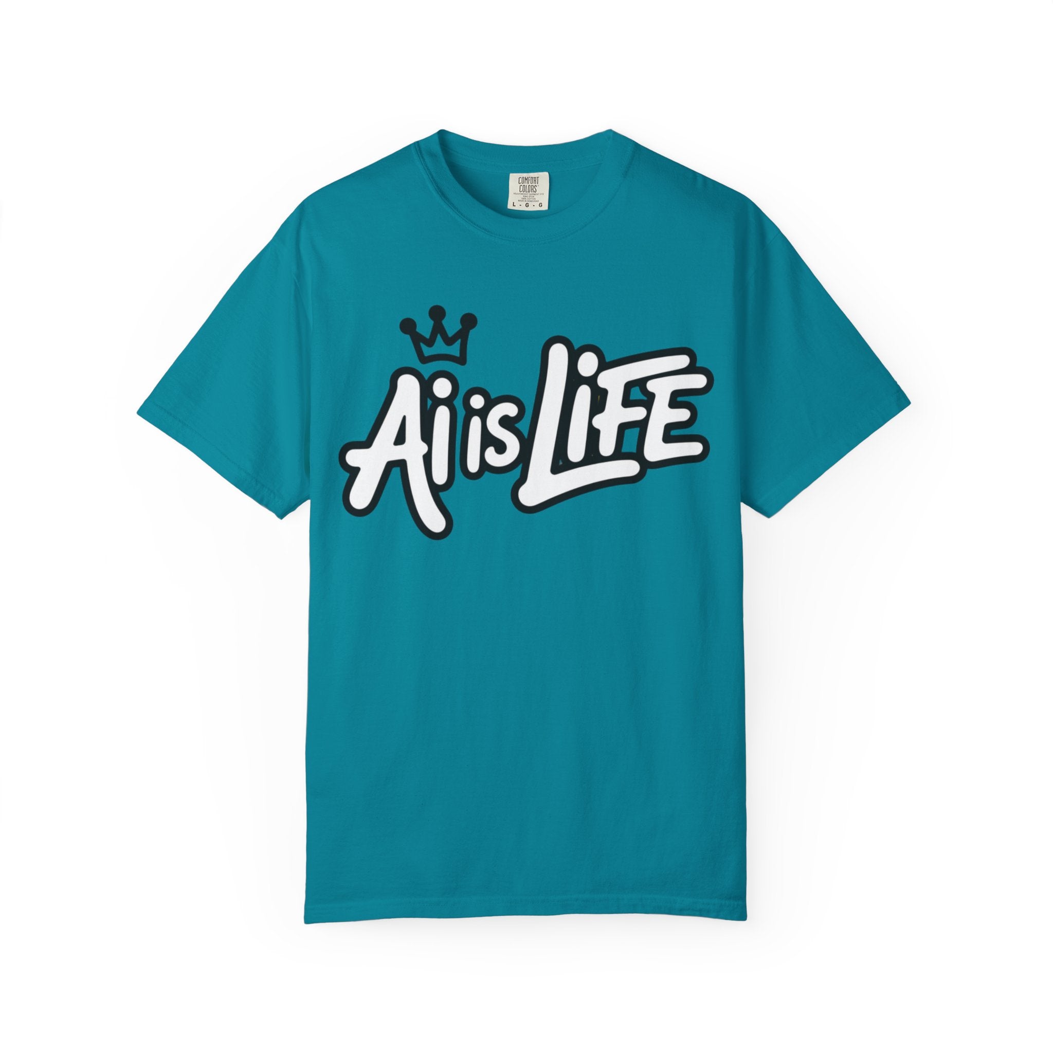 Ai is Life  "Crown Circuit" Unisex Garment-Dyed T-shirt