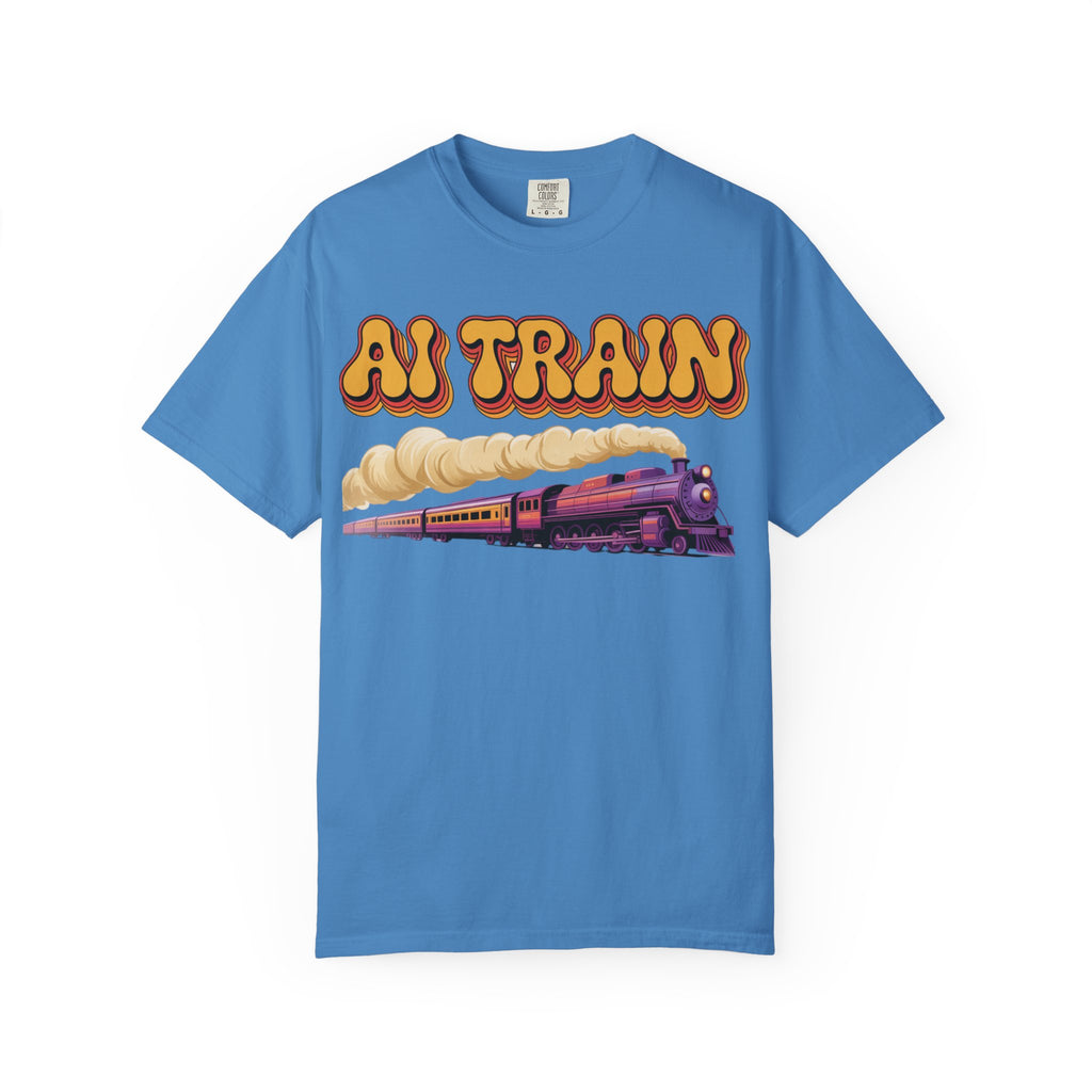 AI TRAIN  "Quantum Rail System" Unisex Garment-Dyed T-shirt