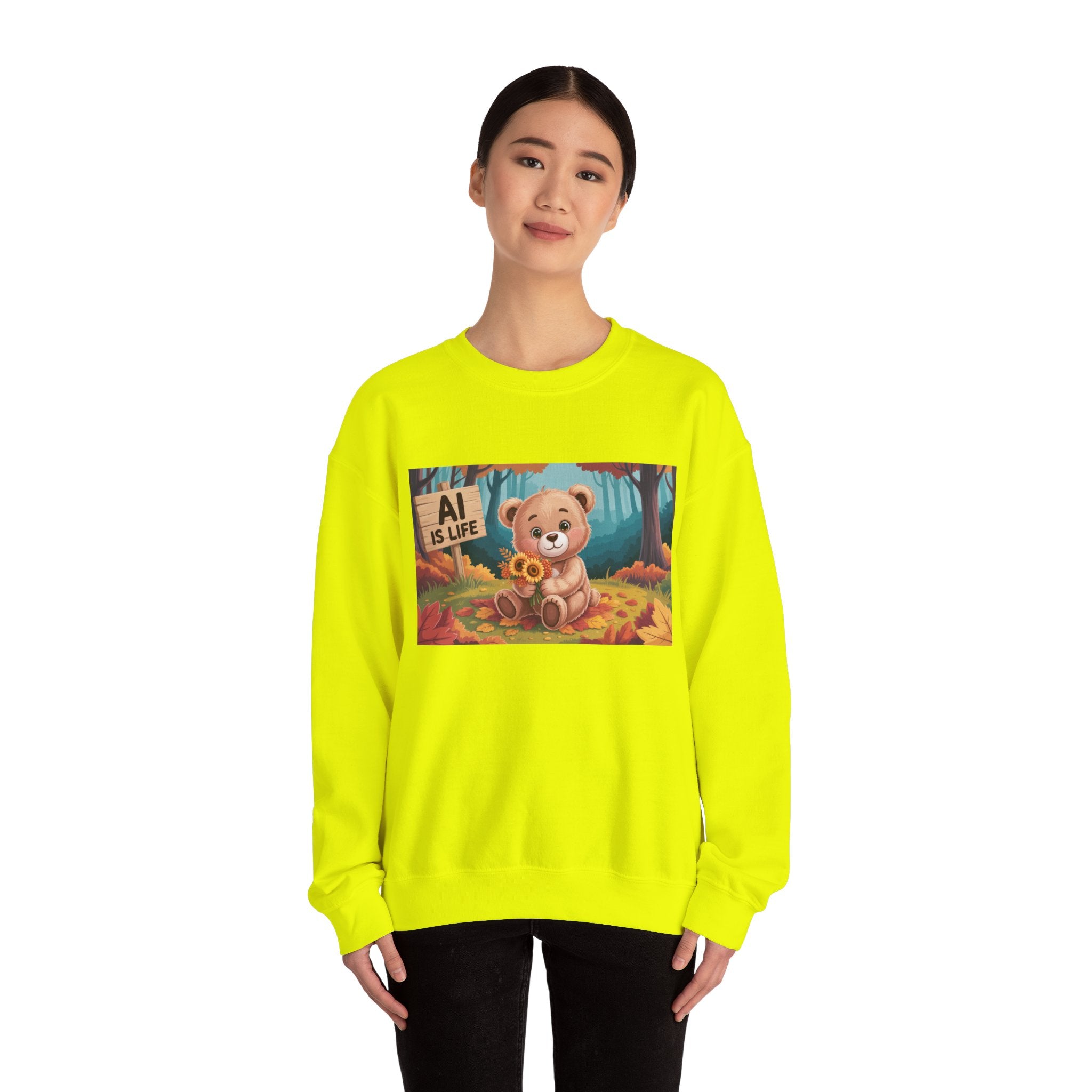 AI IS LIFE  " Cuddle Code "   Unisex Heavy Blend™ Crewneck Sweatshirt