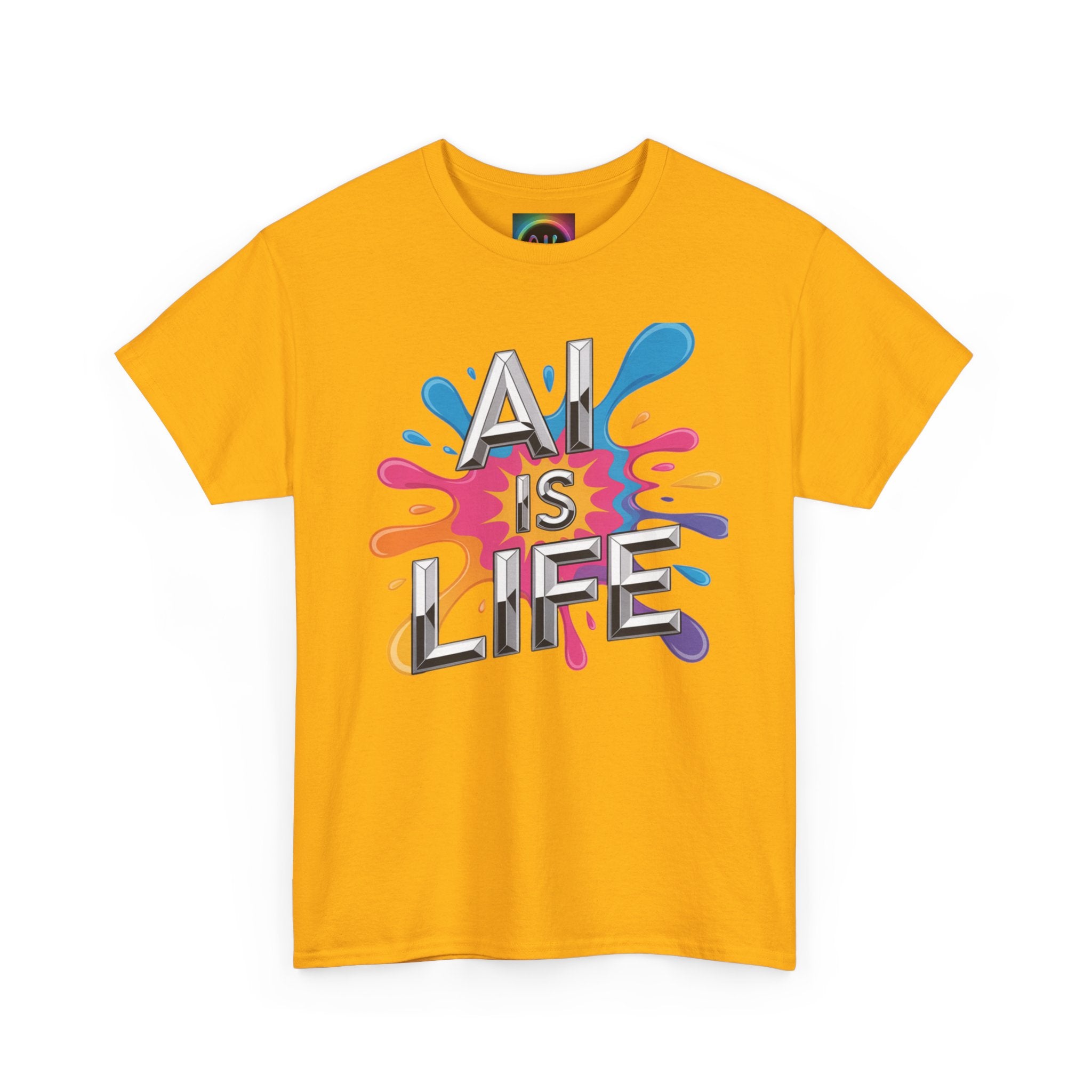 Ail Is Life "CHROME SPLATTER" Colorful Retro Splash Graphic T-Shirt